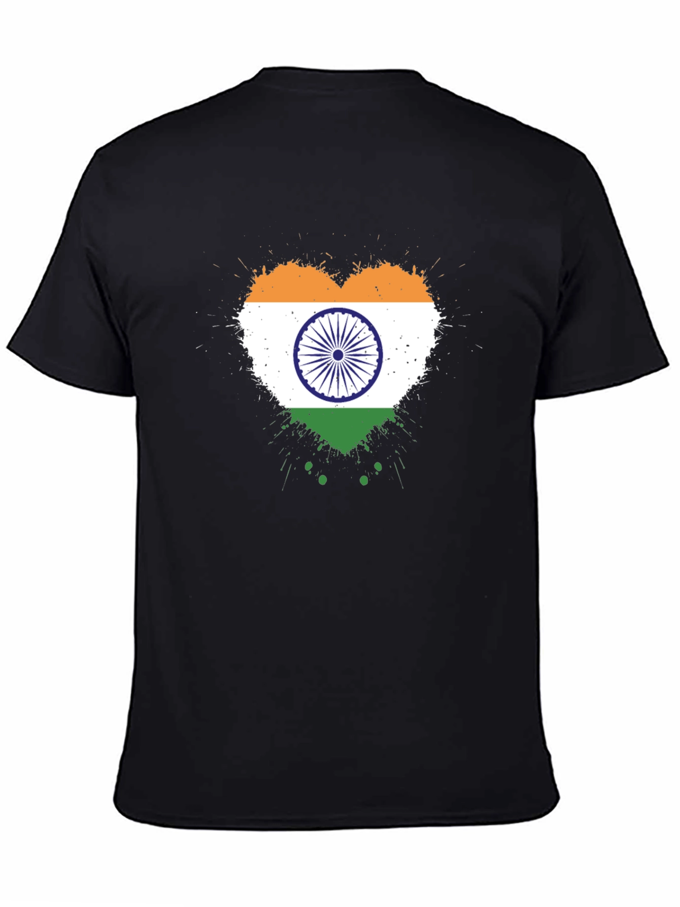 India Flag Heart T-Shirt - Patriotic Graphic Tee