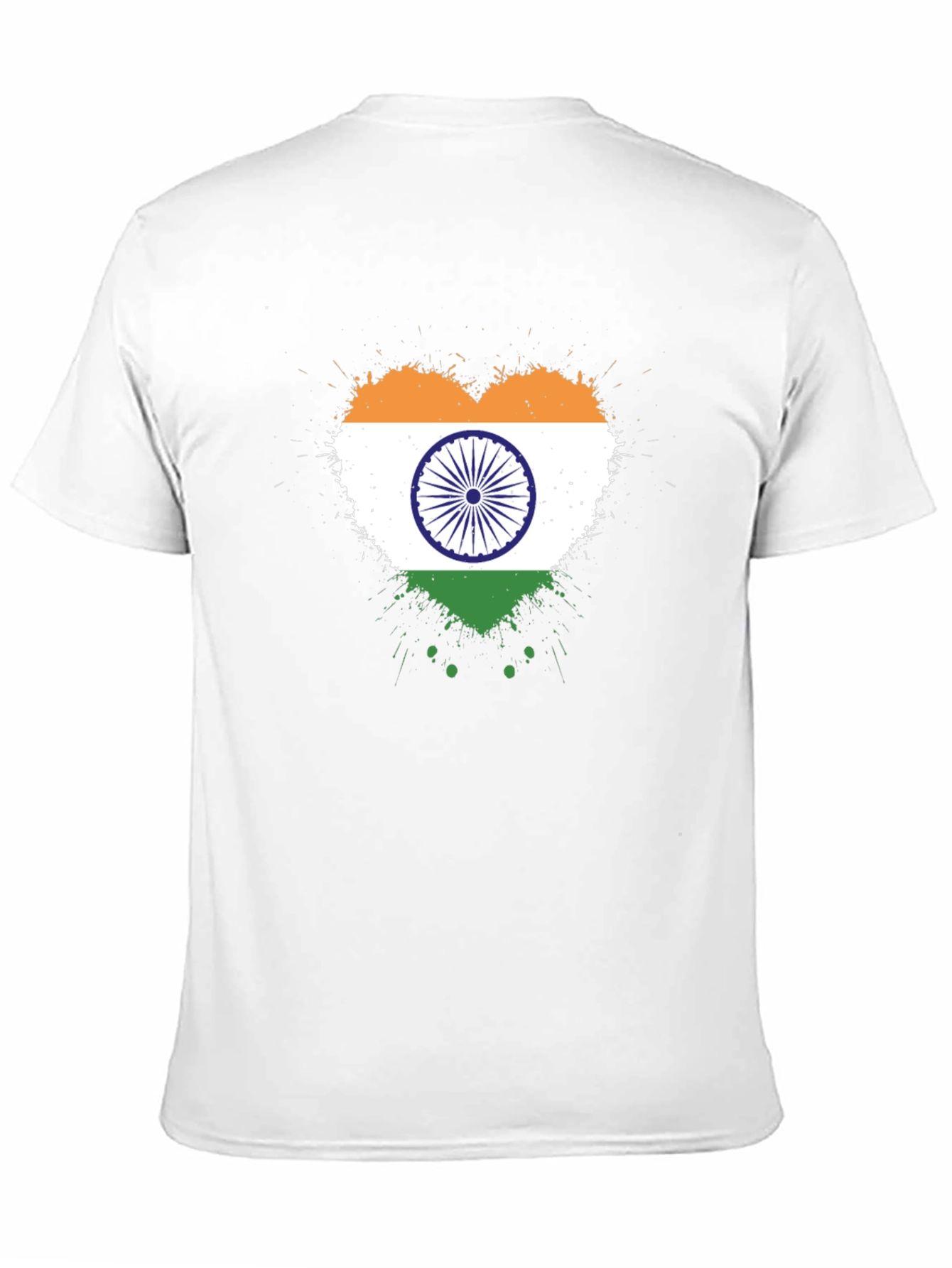 India Flag Heart T-Shirt - Patriotic Graphic Tee