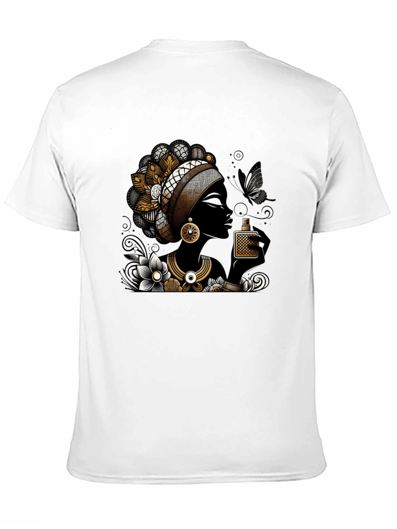 Elegant Woman Graphic T-Shirt - Stylish Black Tee