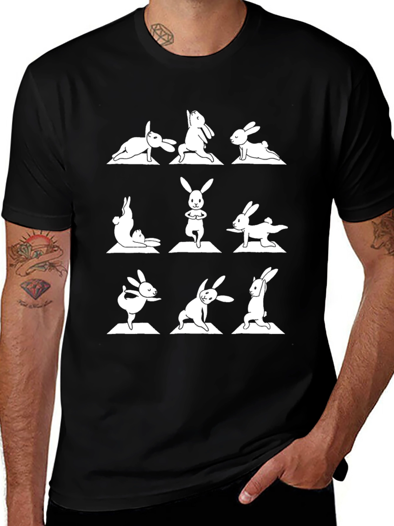 Yoga Bunny T-Shirt - Funny Exercise Tee