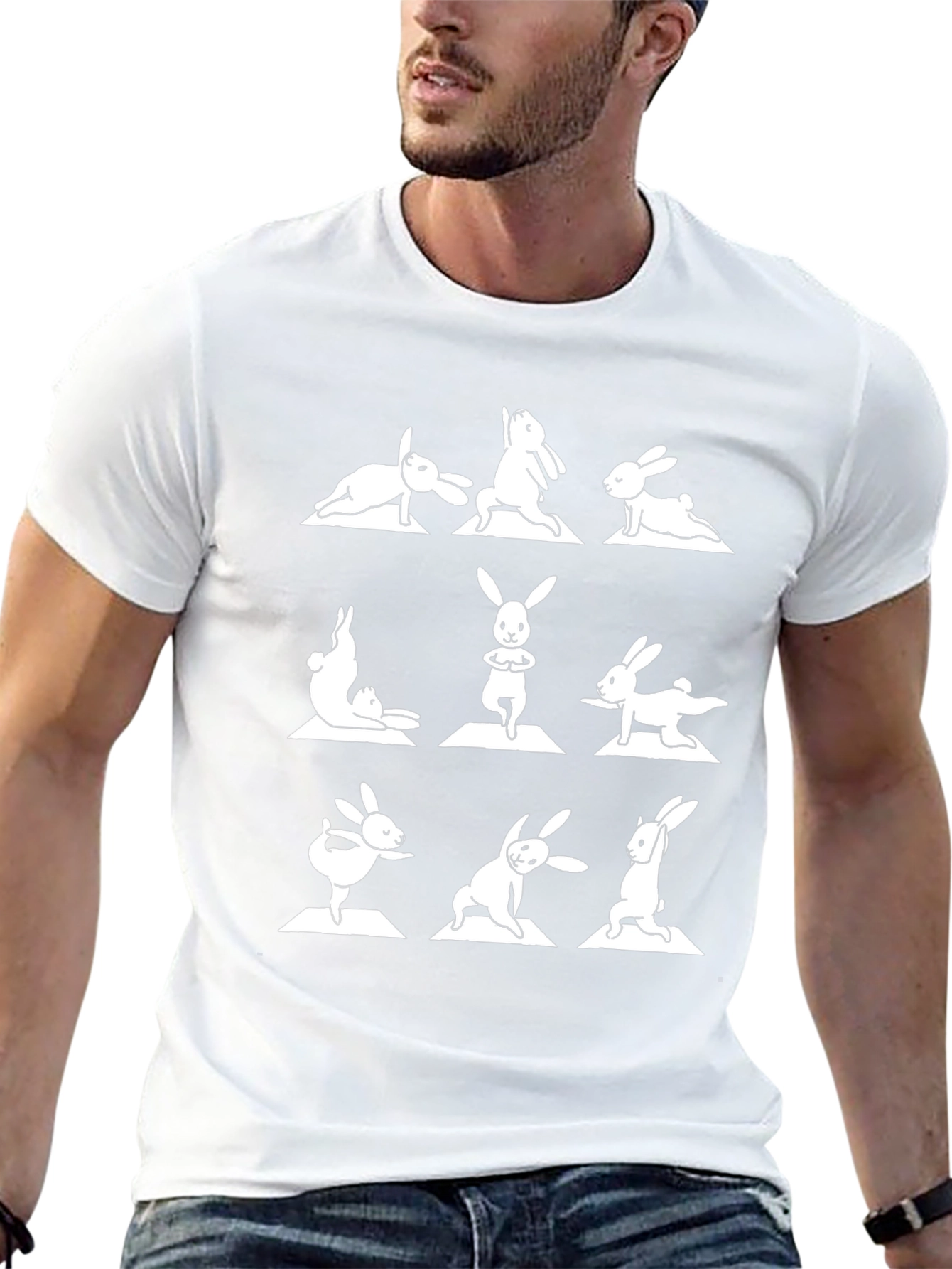 Yoga Bunny T-Shirt - Funny Exercise Tee