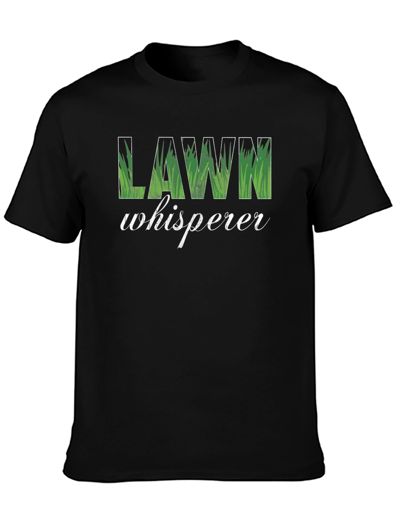 Lawn Whisperer Graphic Tee - Black Cotton T-Shirt