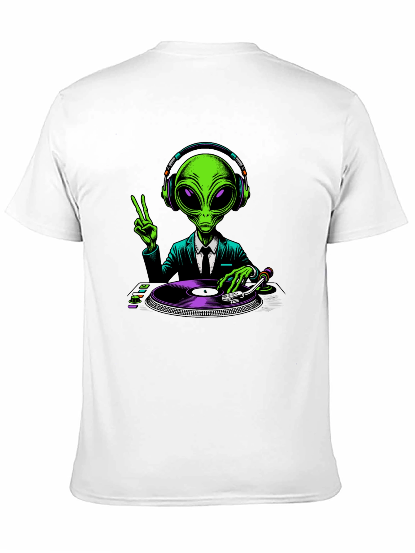 Alien DJ T-Shirt - Extraterrestrial Music Lover Apparel