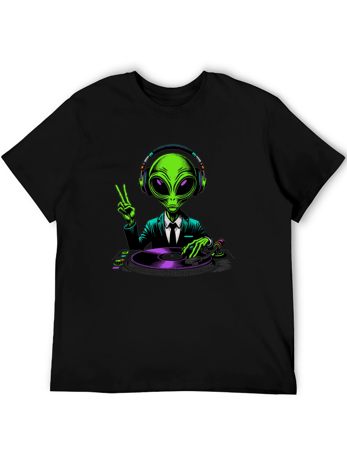 Alien DJ T-Shirt - Extraterrestrial Music Lover Apparel