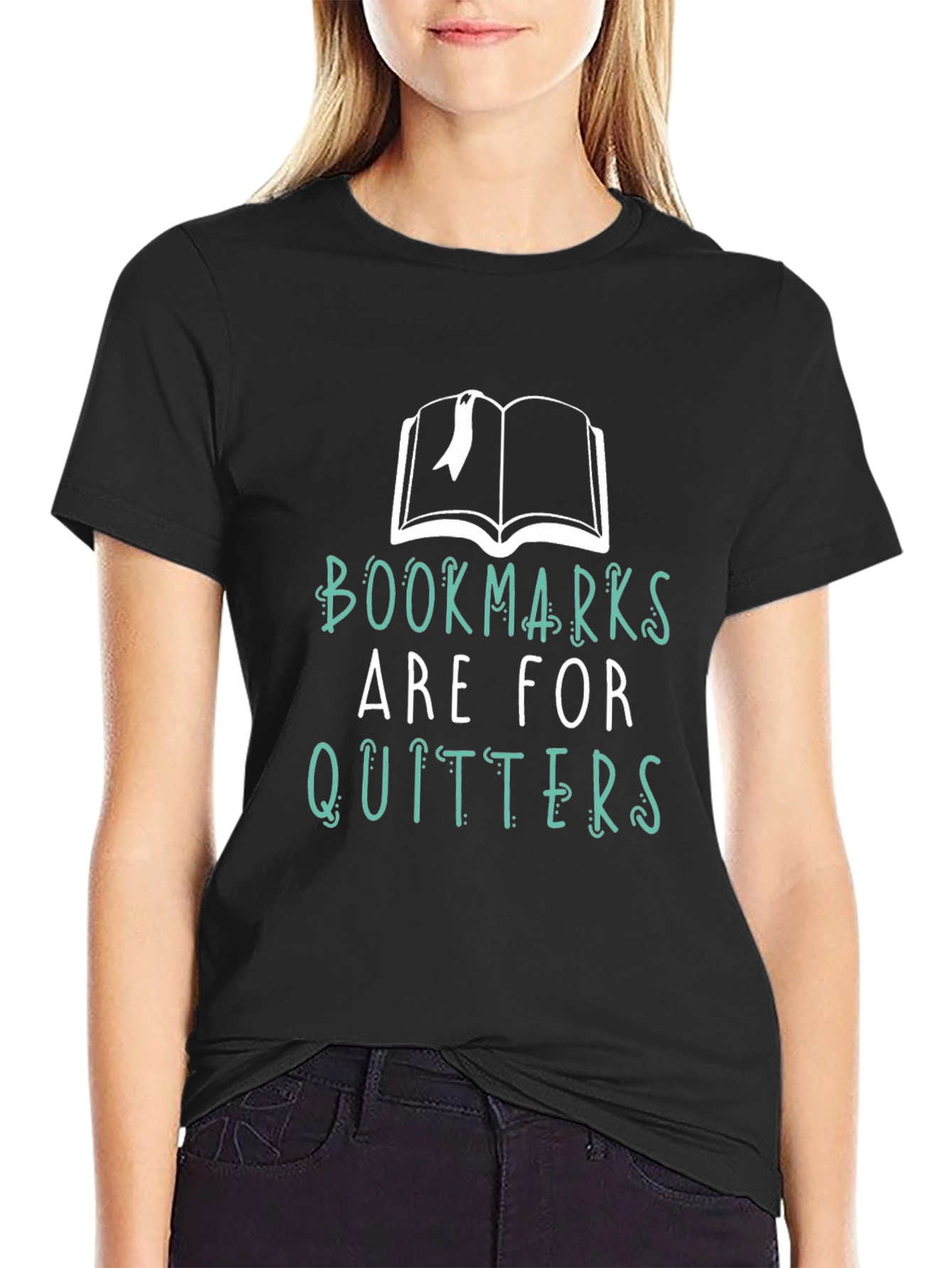 Bookmarks Are For Quitters Funny Book Lover T-Shirt