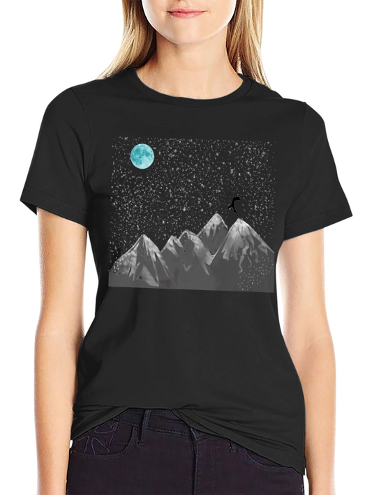 Mountain Moon Black Graphic Tee