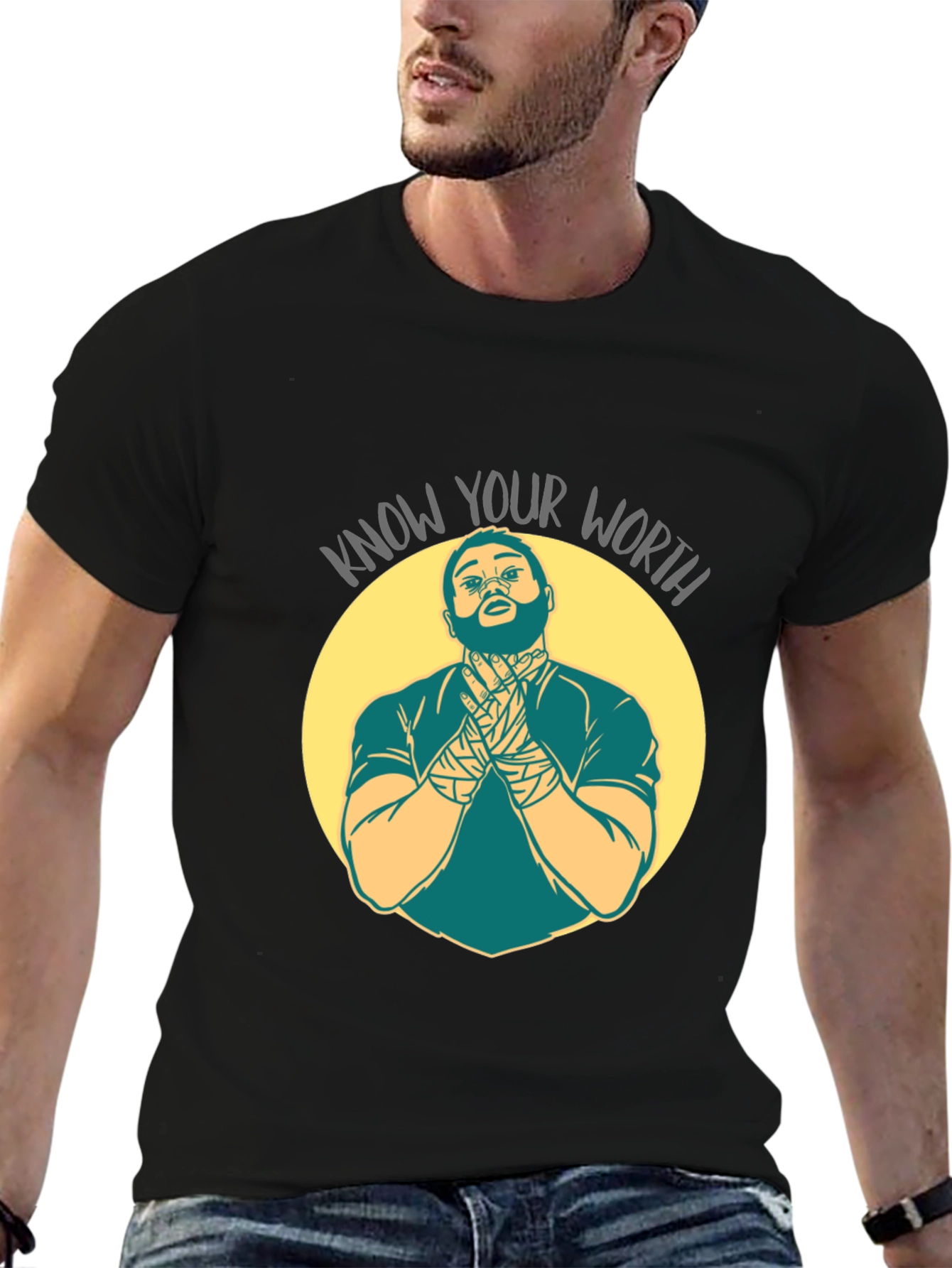 Know Your Worth Graphic T-Shirt - Black