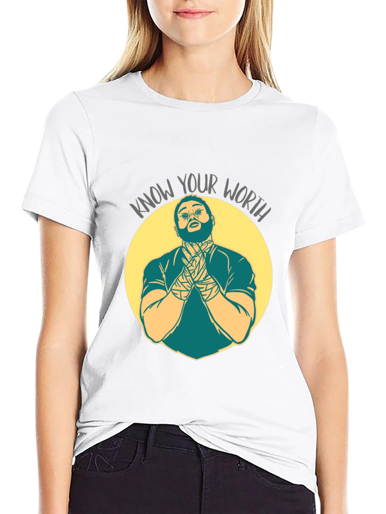 Know Your Worth Graphic T-Shirt - Black