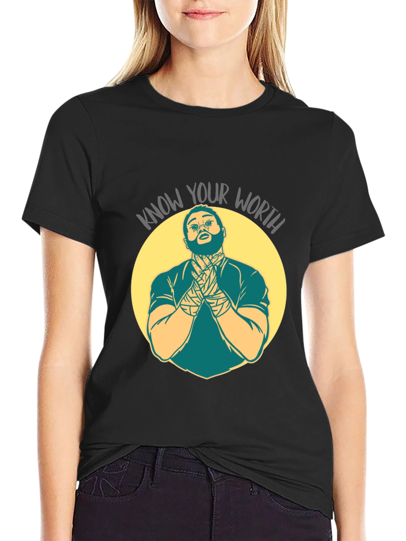 Know Your Worth Graphic T-Shirt - Black