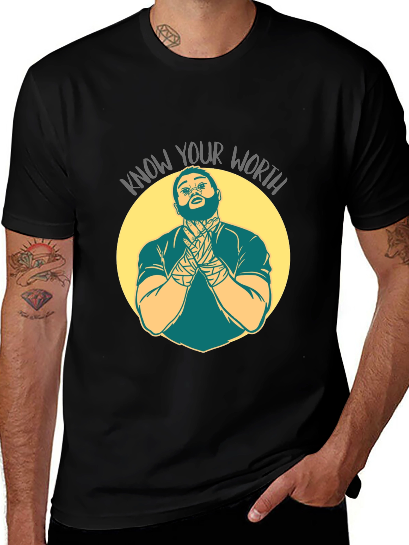 Know Your Worth Graphic T-Shirt - Black