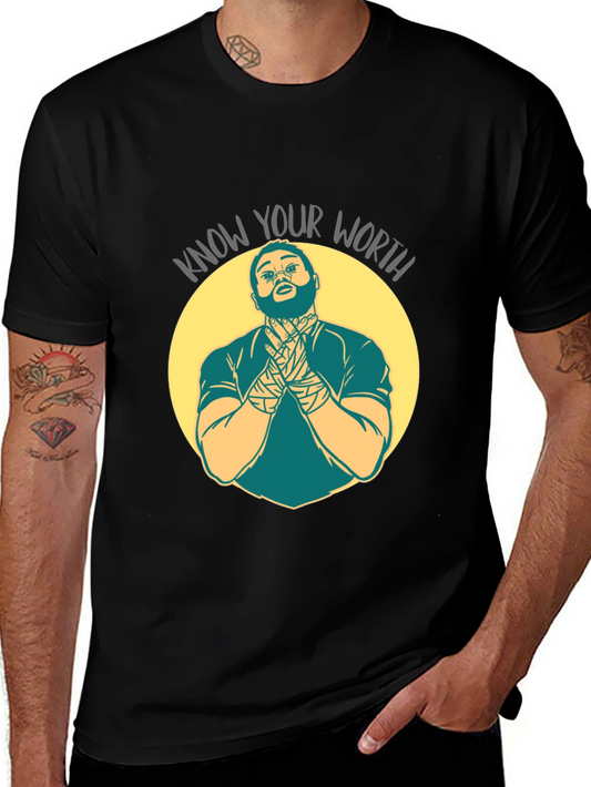 Know Your Worth Graphic T-Shirt - Black