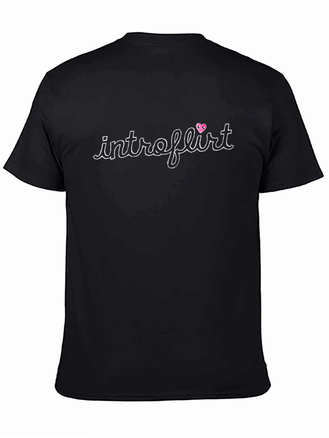 Introflirt Graphic Tee - Black Cotton Comfort