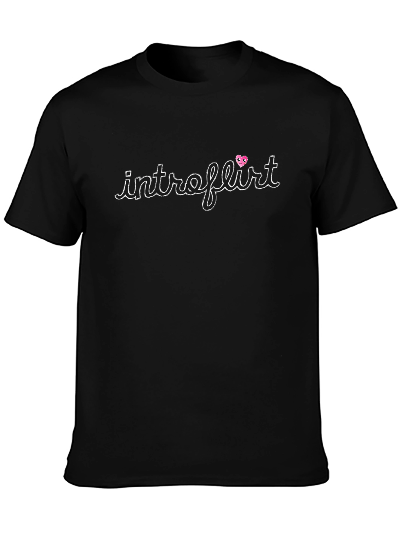 Introflirt Graphic Tee - Black Cotton Comfort