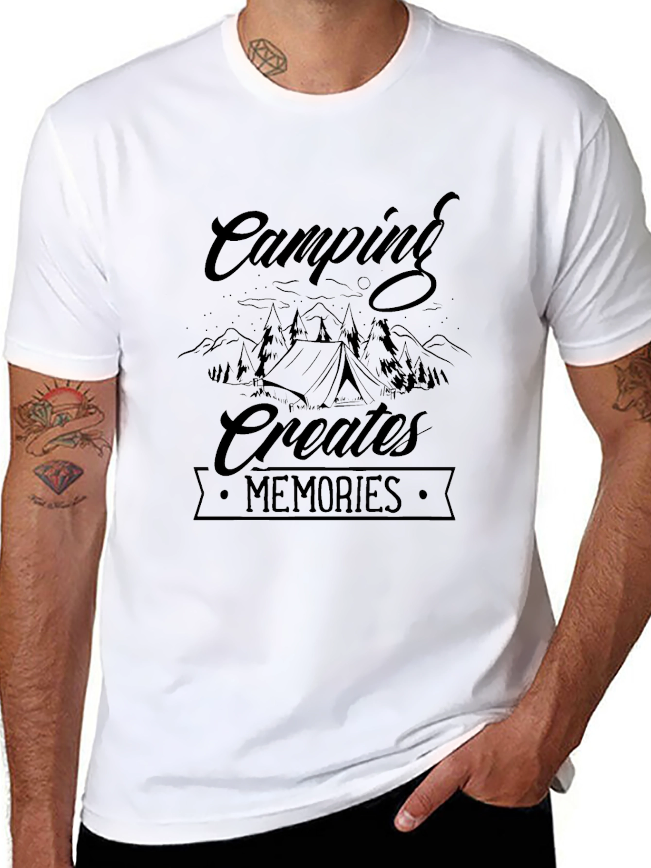 Camping Creates Memories Black T-Shirt