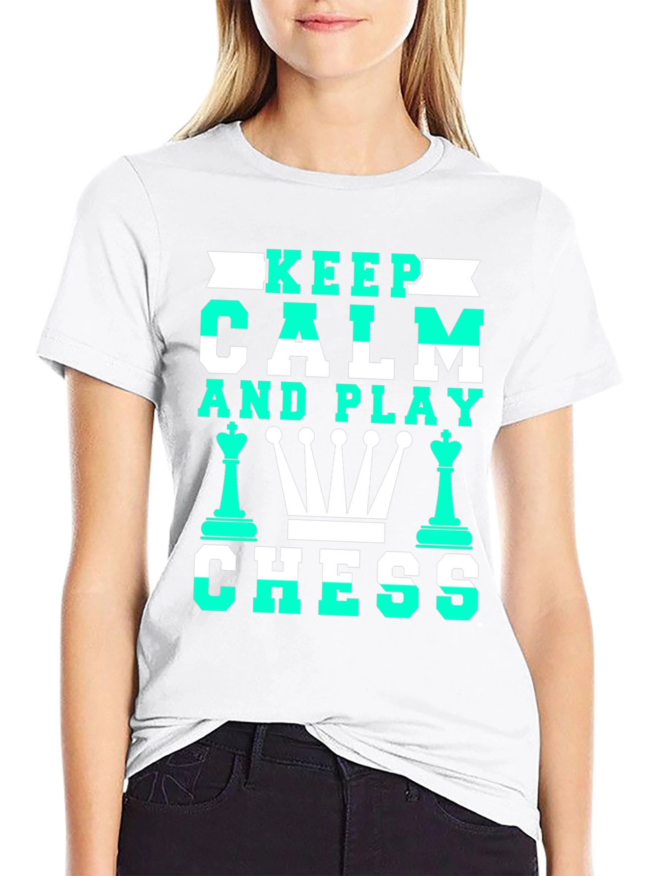 Keep Calm and Play Chess Graphic T-Shirt