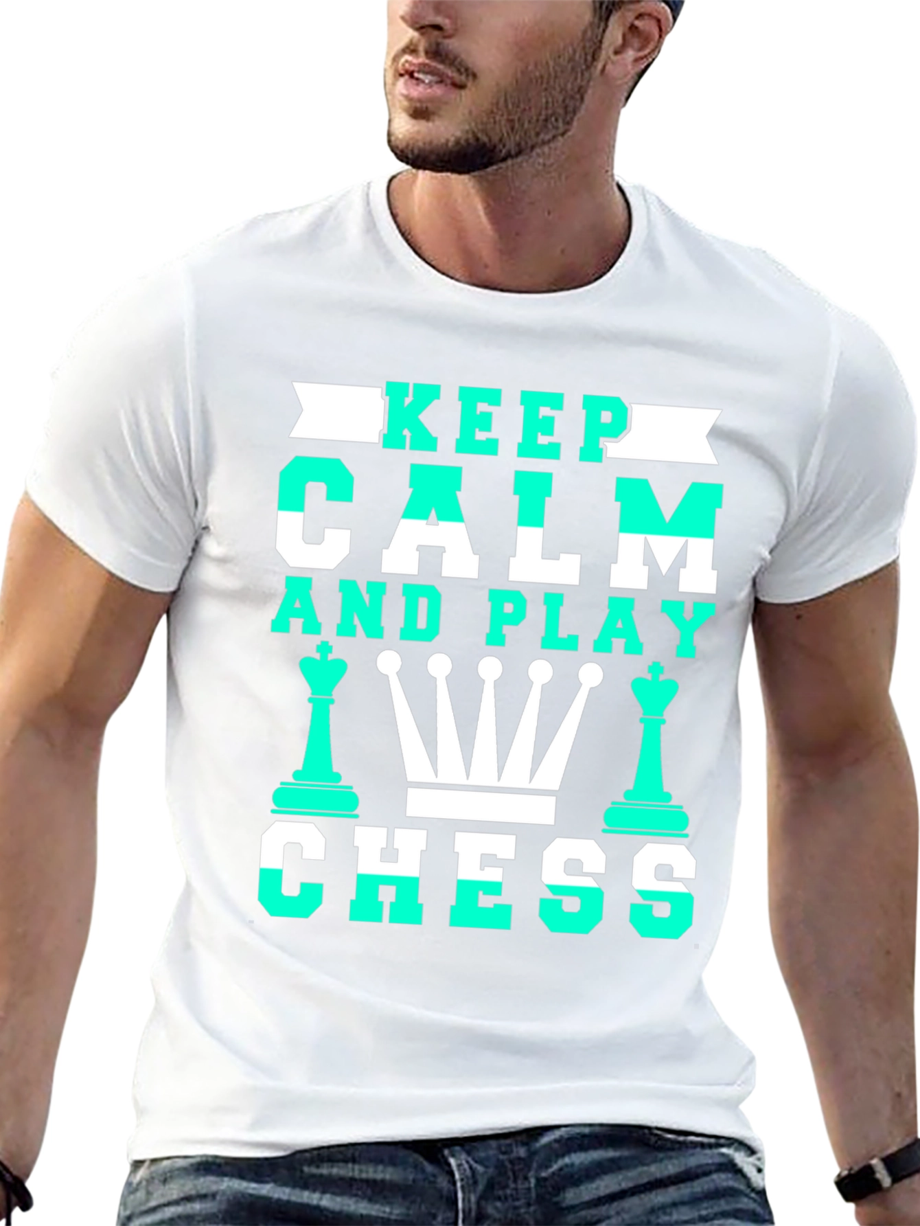 Keep Calm and Play Chess Graphic T-Shirt