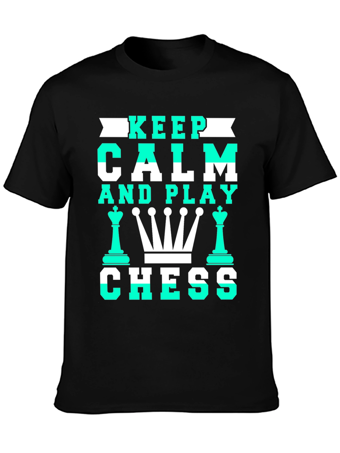 Keep Calm and Play Chess Graphic T-Shirt