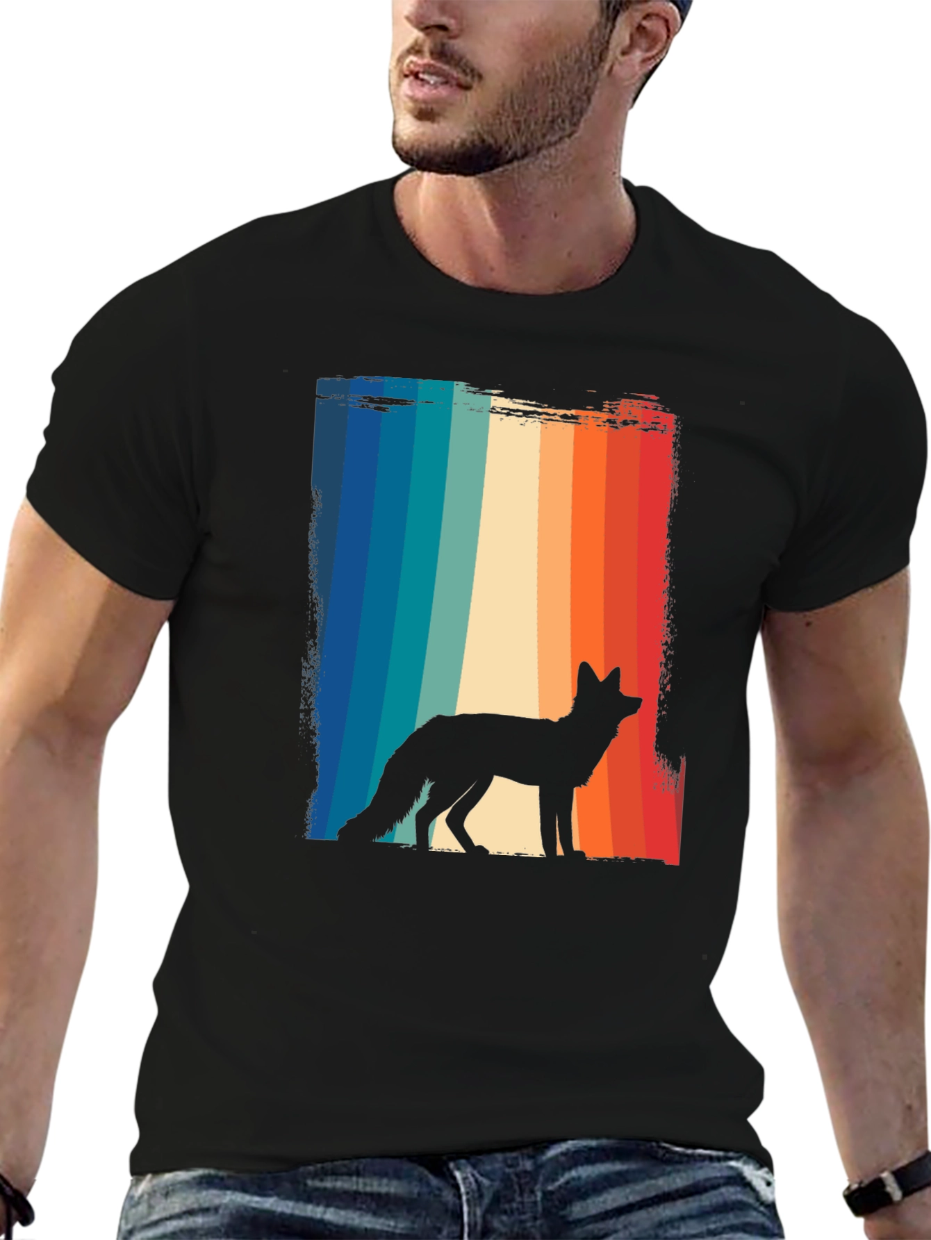 Retro Fox Silhouette Graphic Tee