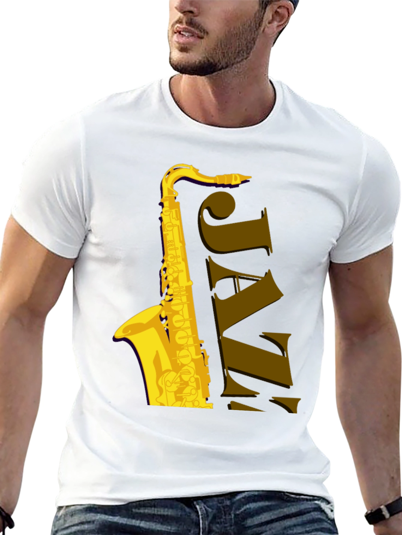 Jazz Saxophone T-Shirt - Musical Style Tee