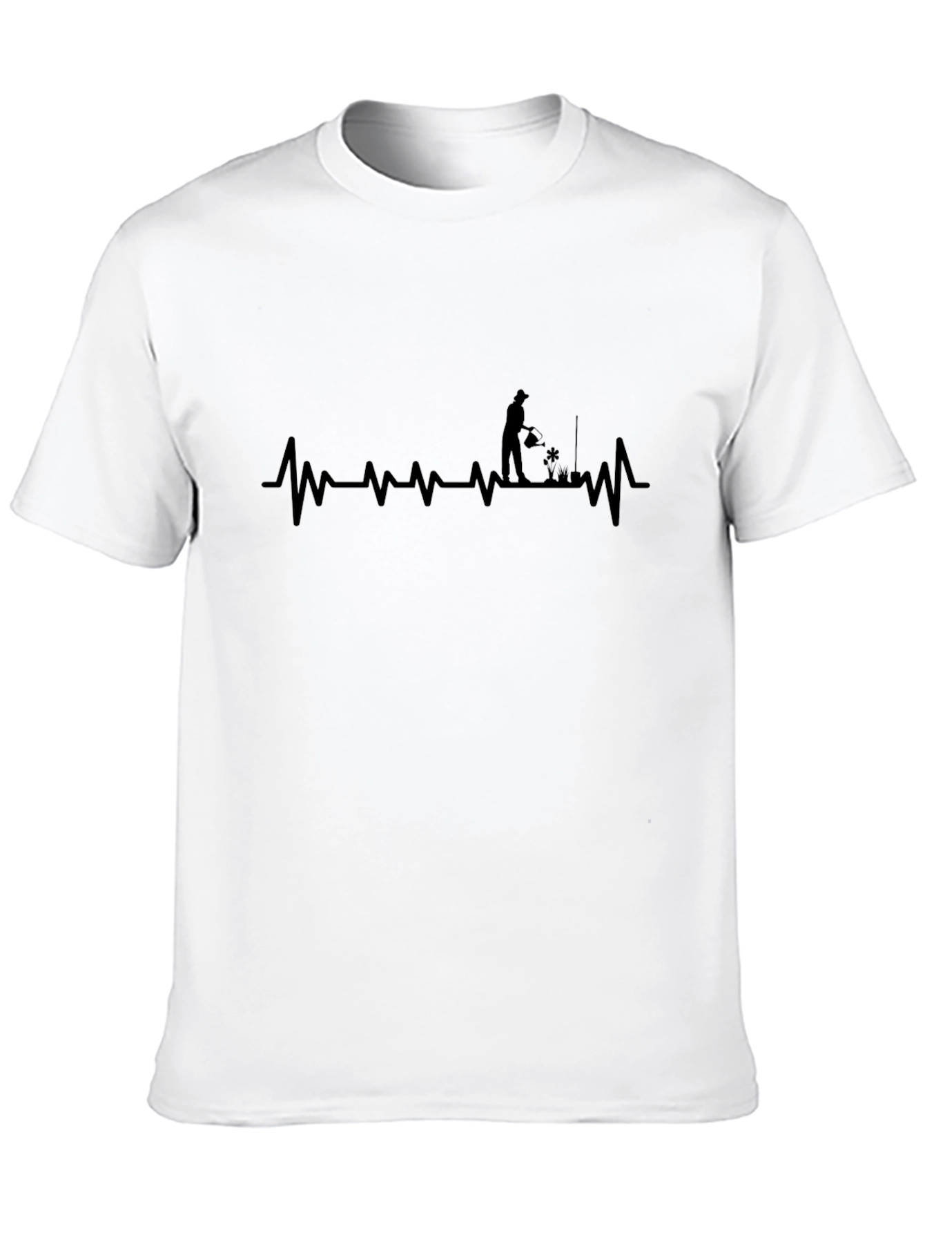Gardener Heartbeat T-Shirt - Black Graphic Tee