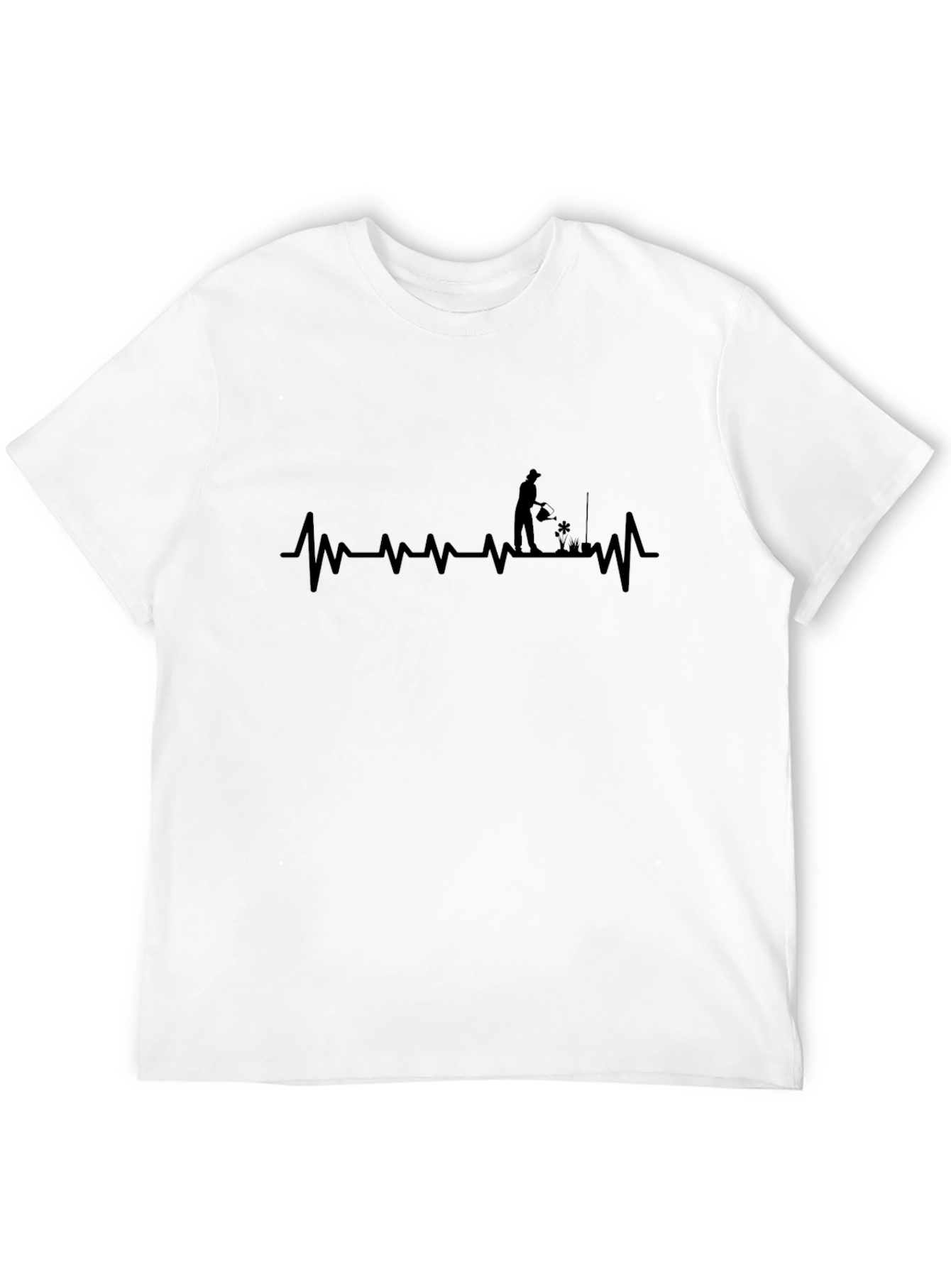 Gardener Heartbeat T-Shirt - Black Graphic Tee