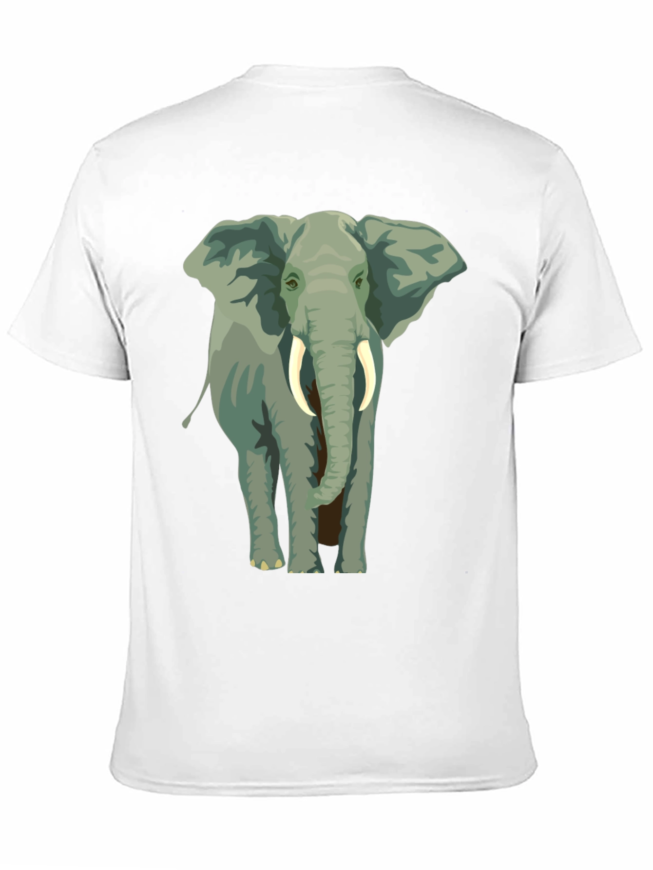 Elephant Graphic Print T-Shirt - Black