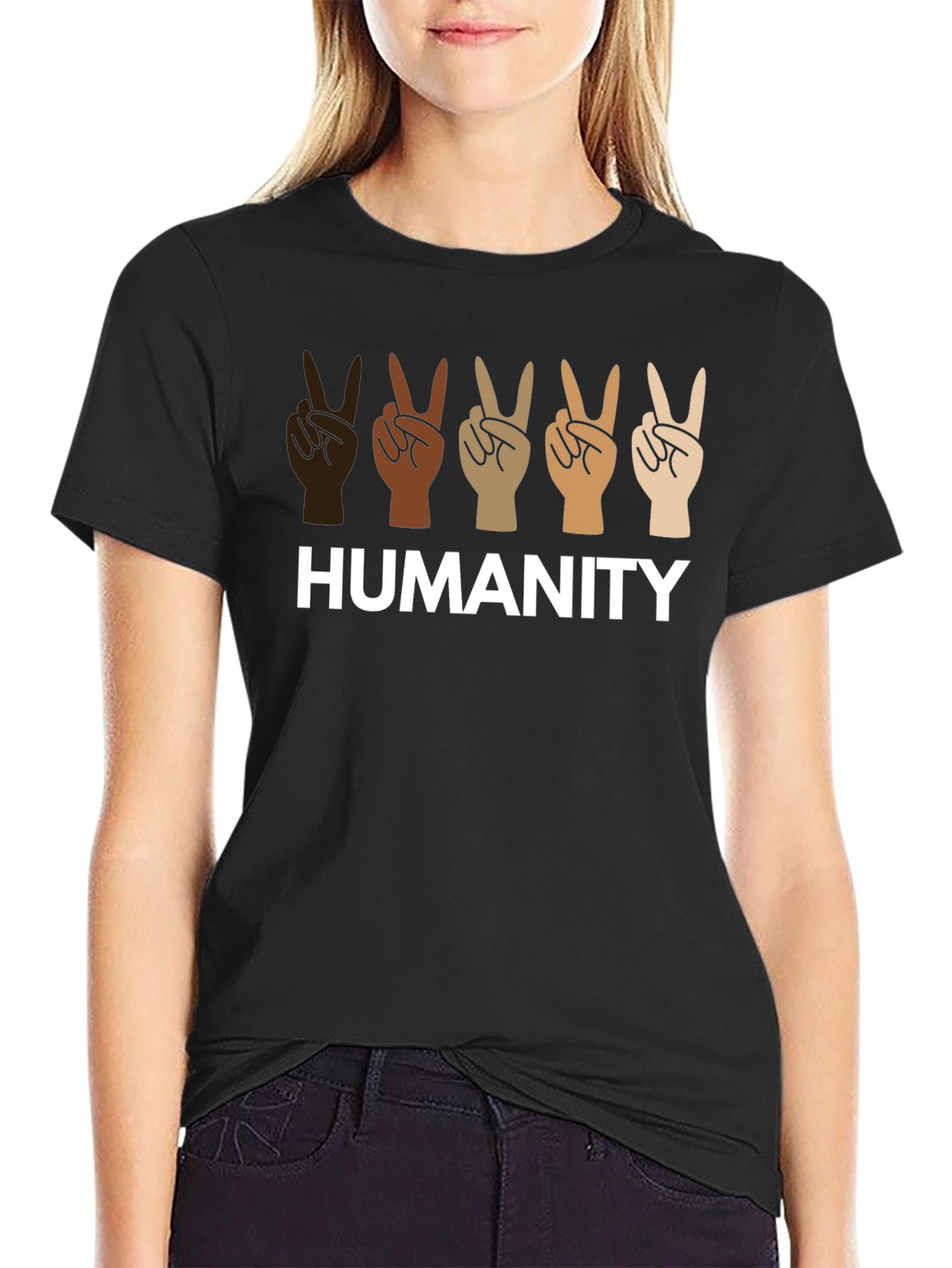 Humanity Peace Sign Diversity T-Shirt