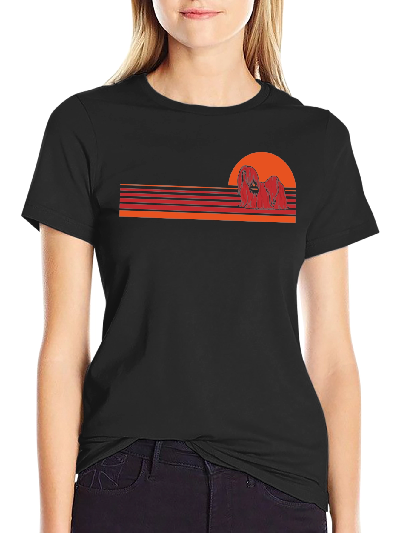 Retro Dog Sunset T-Shirt