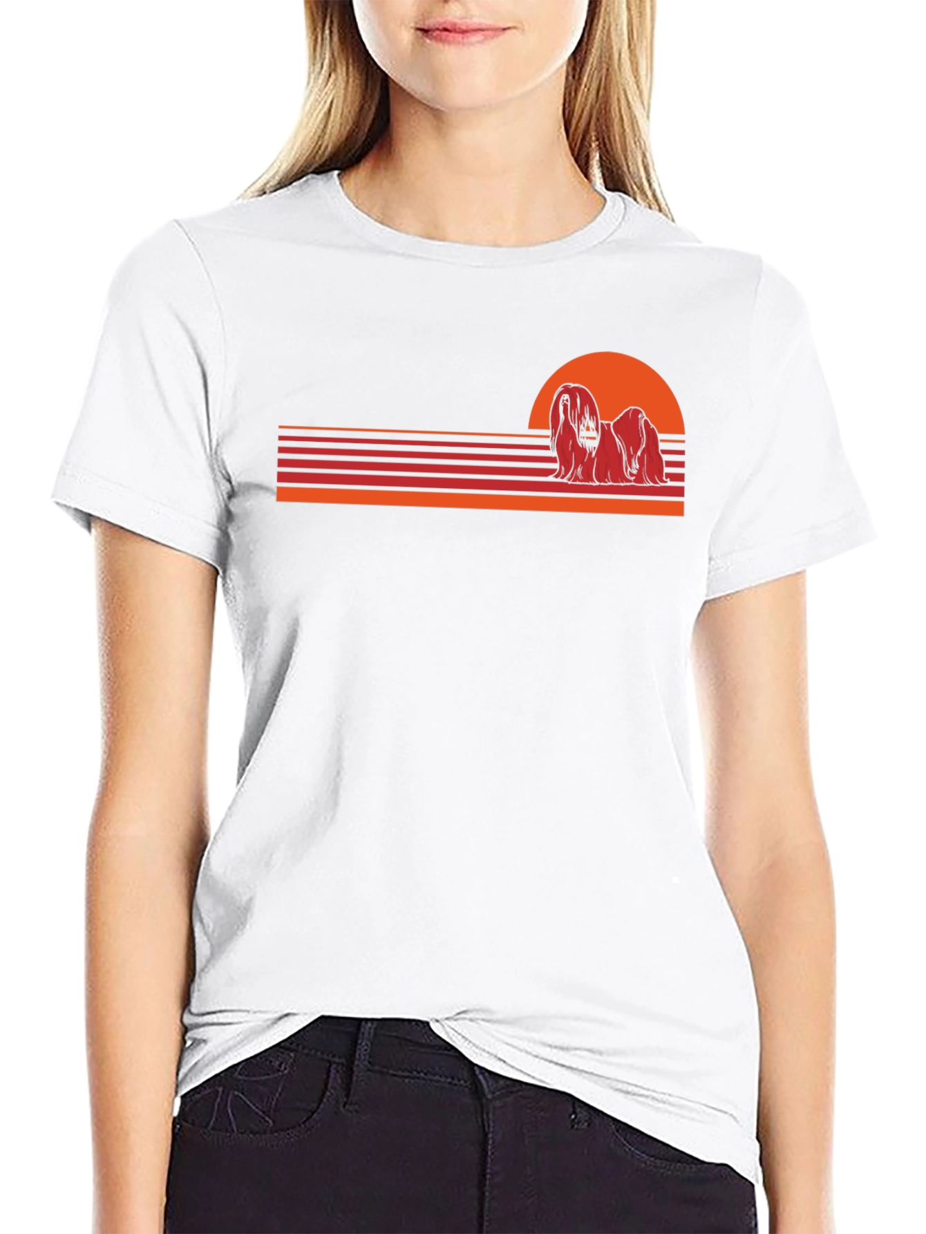 Retro Dog Sunset T-Shirt