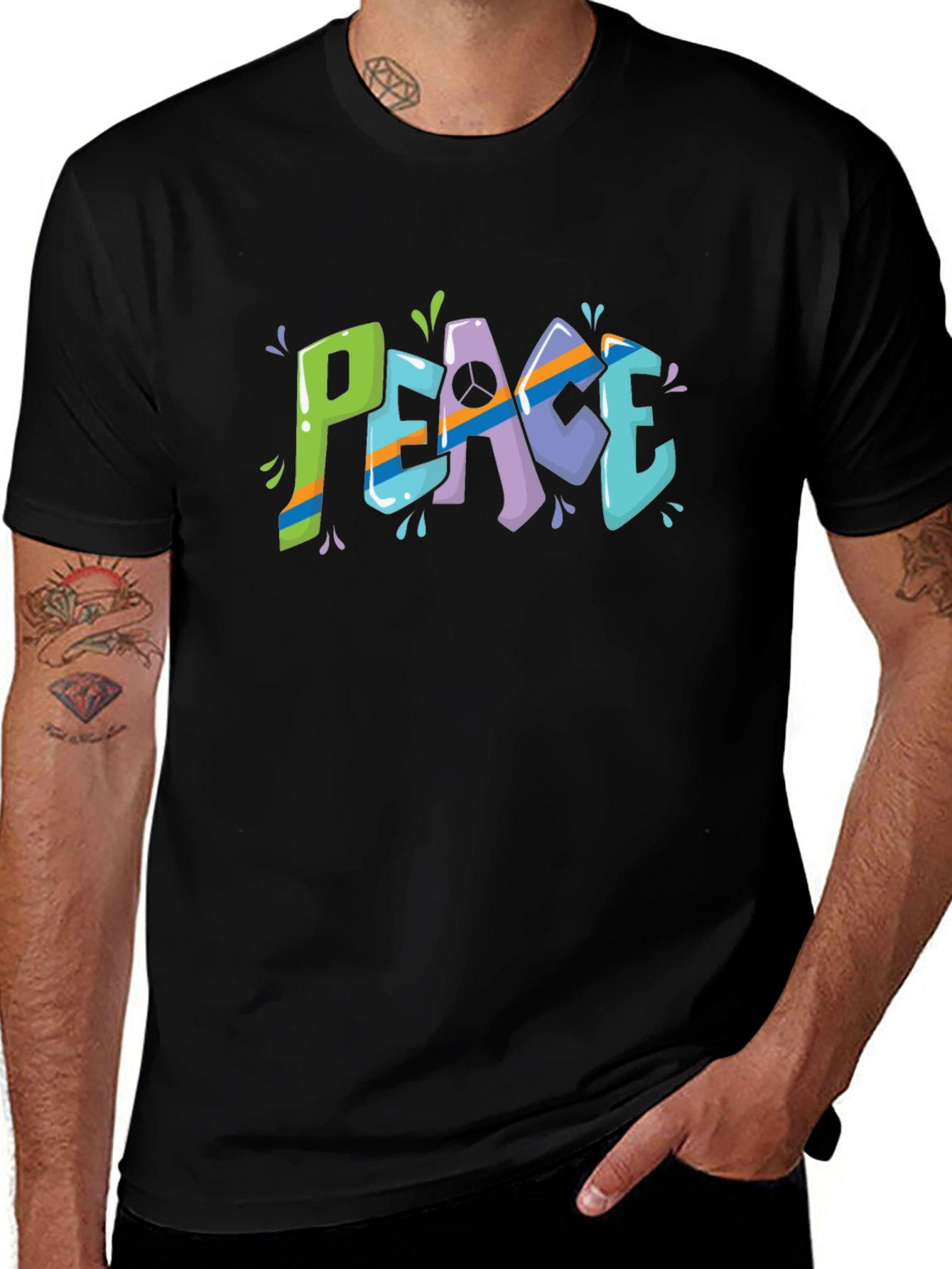Peace Sign Graphic T-Shirt - Stylish & Trendy
