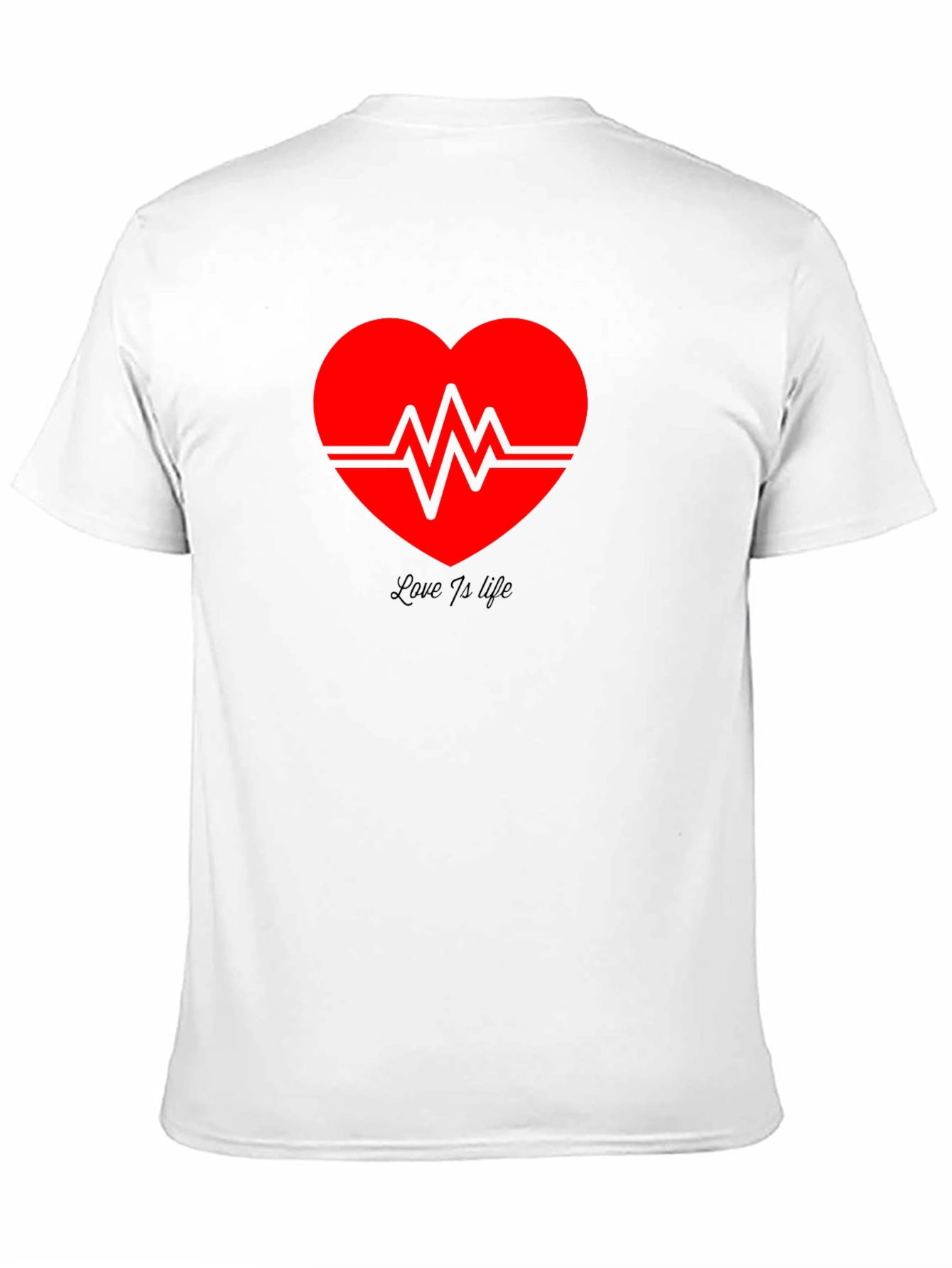 Love is Life Heartbeat Graphic Tee