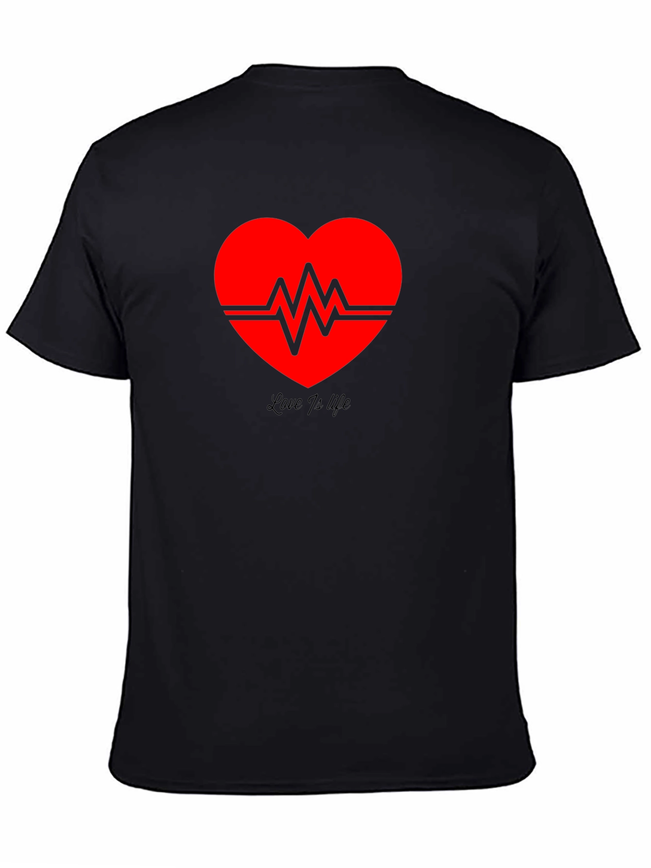 Love is Life Heartbeat Graphic Tee