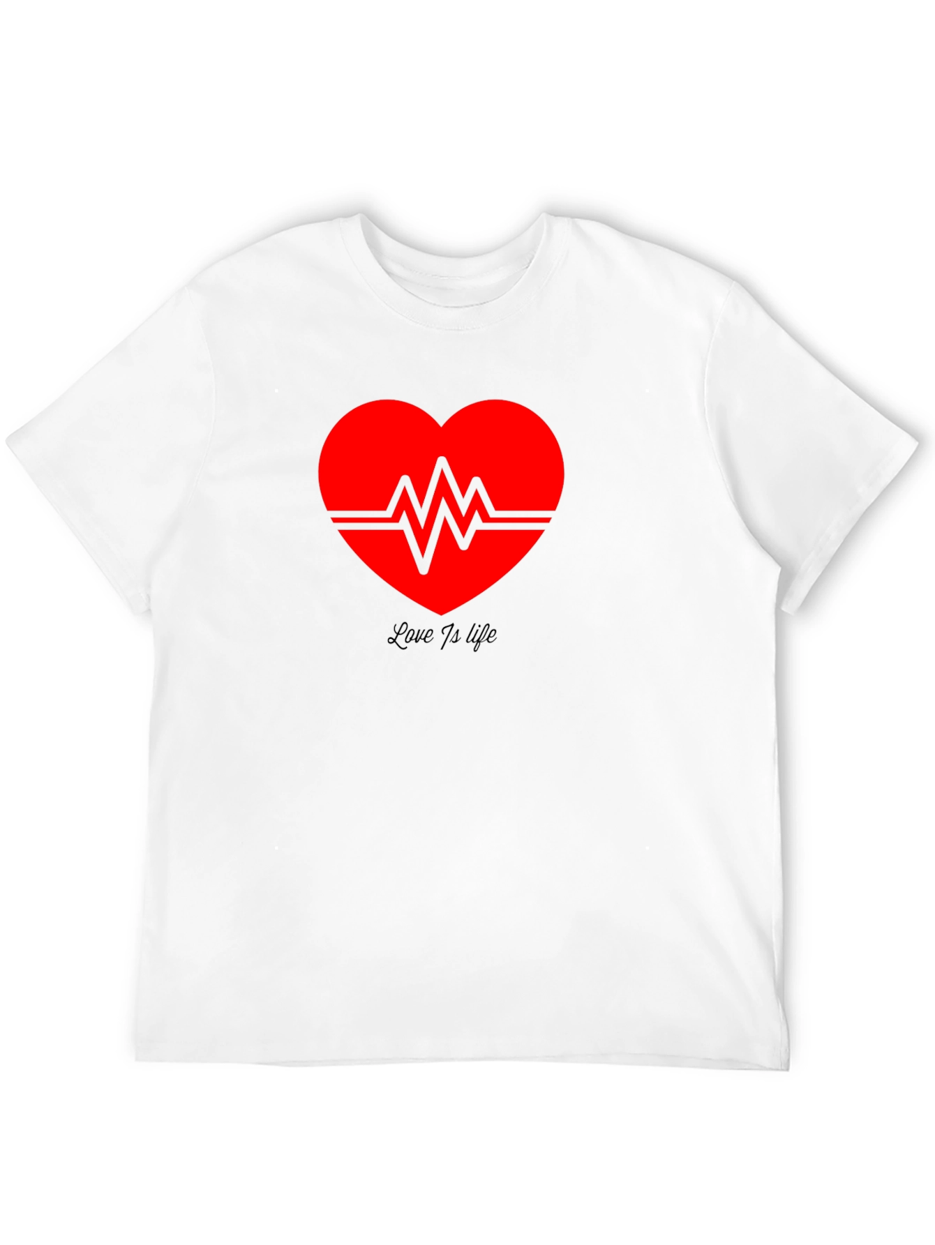 Love is Life Heartbeat Graphic Tee