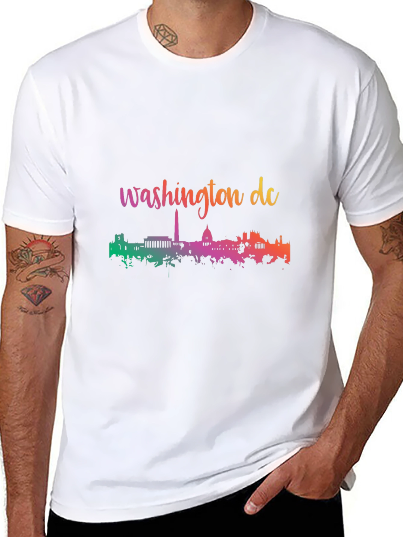 Washington DC Skyline Black T-Shirt