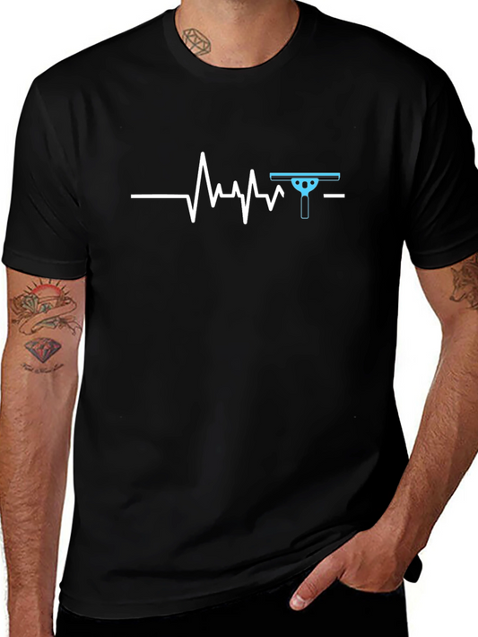 Window Cleaner Heartbeat T-Shirt - Cleaning Obsessed!