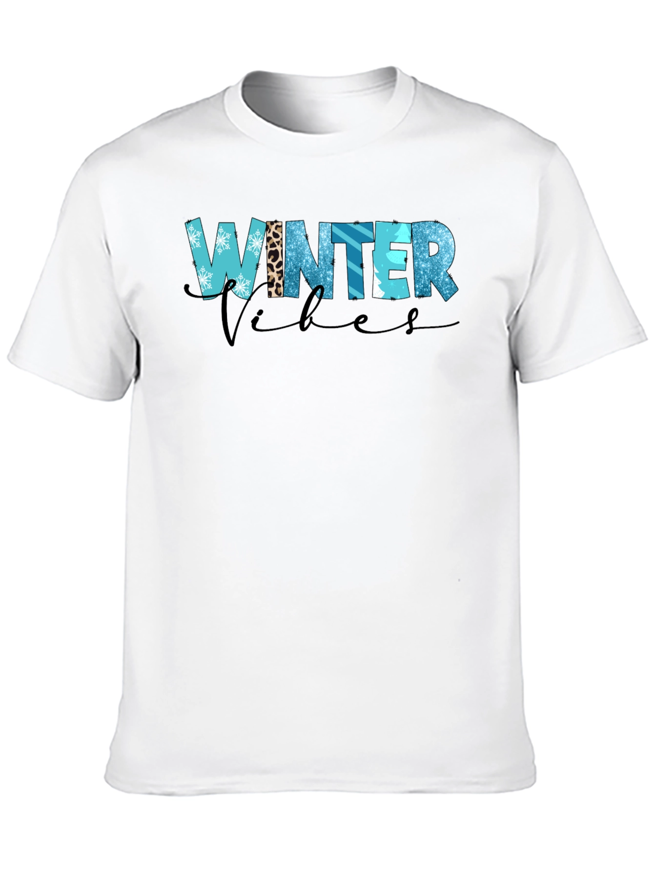 Winter Vibes Graphic Tee - Trendy Holiday Shirt