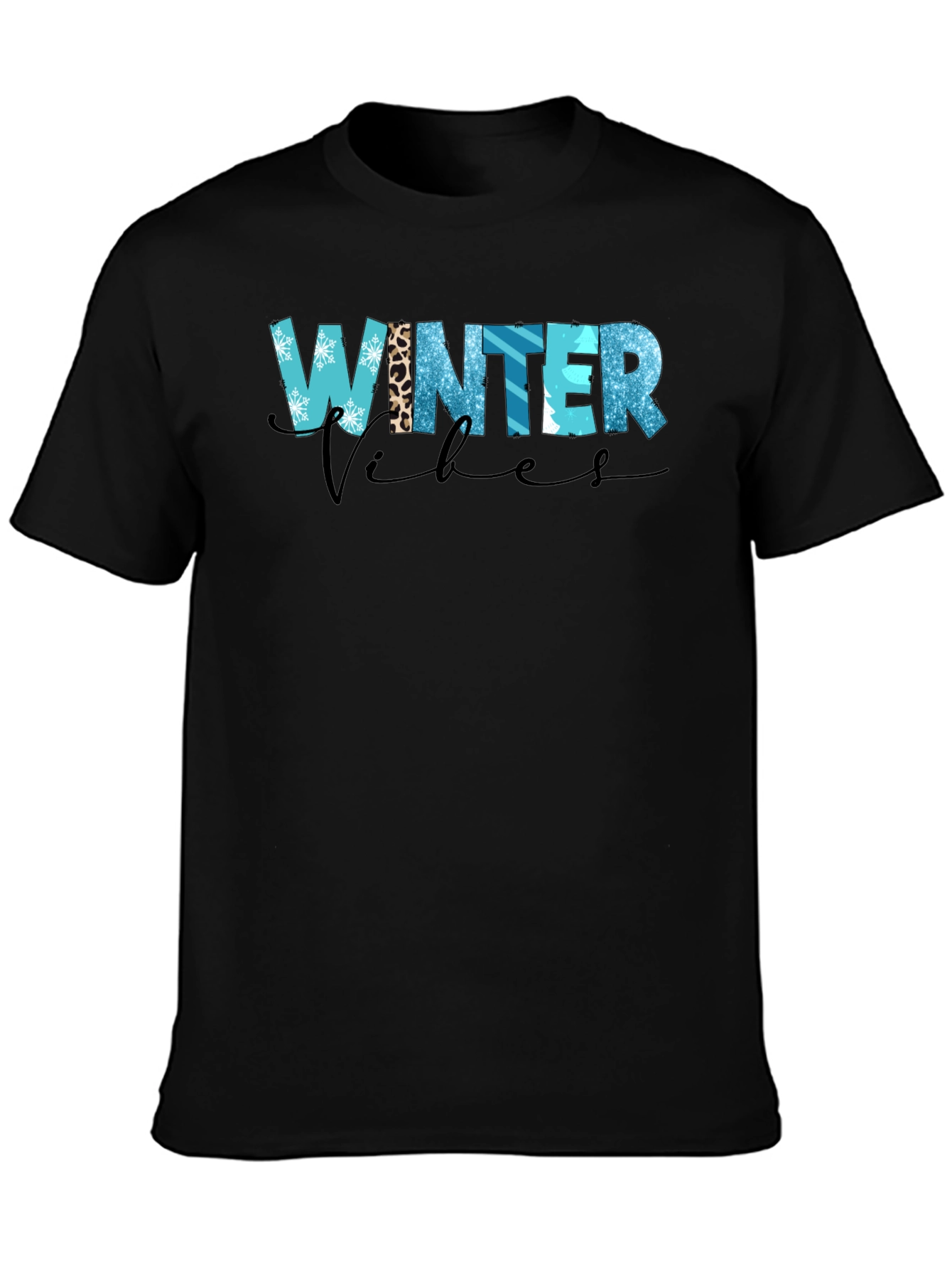 Winter Vibes Graphic Tee - Trendy Holiday Shirt