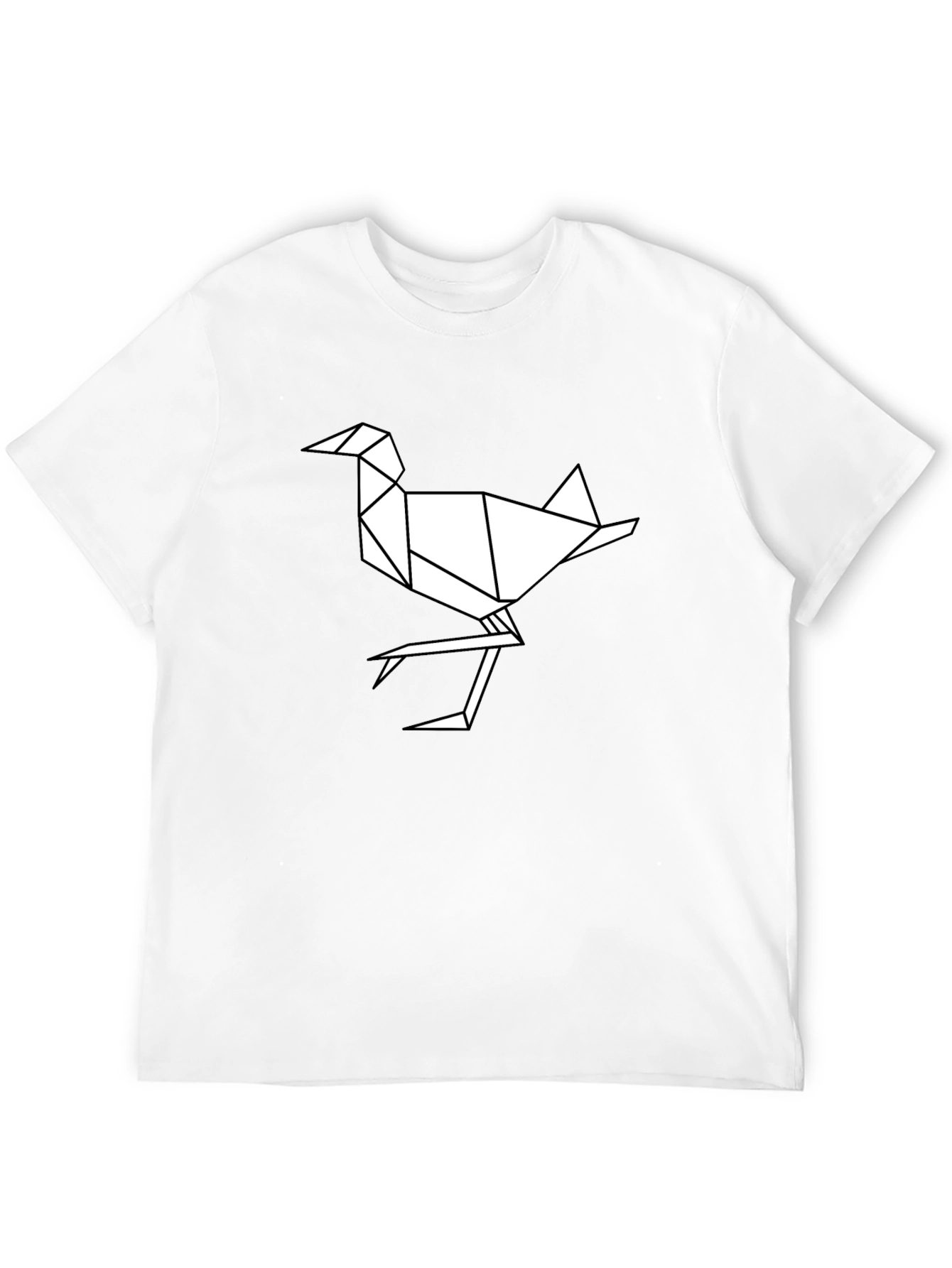 Origami Bird Graphic T-Shirt - Modern Geometric Design