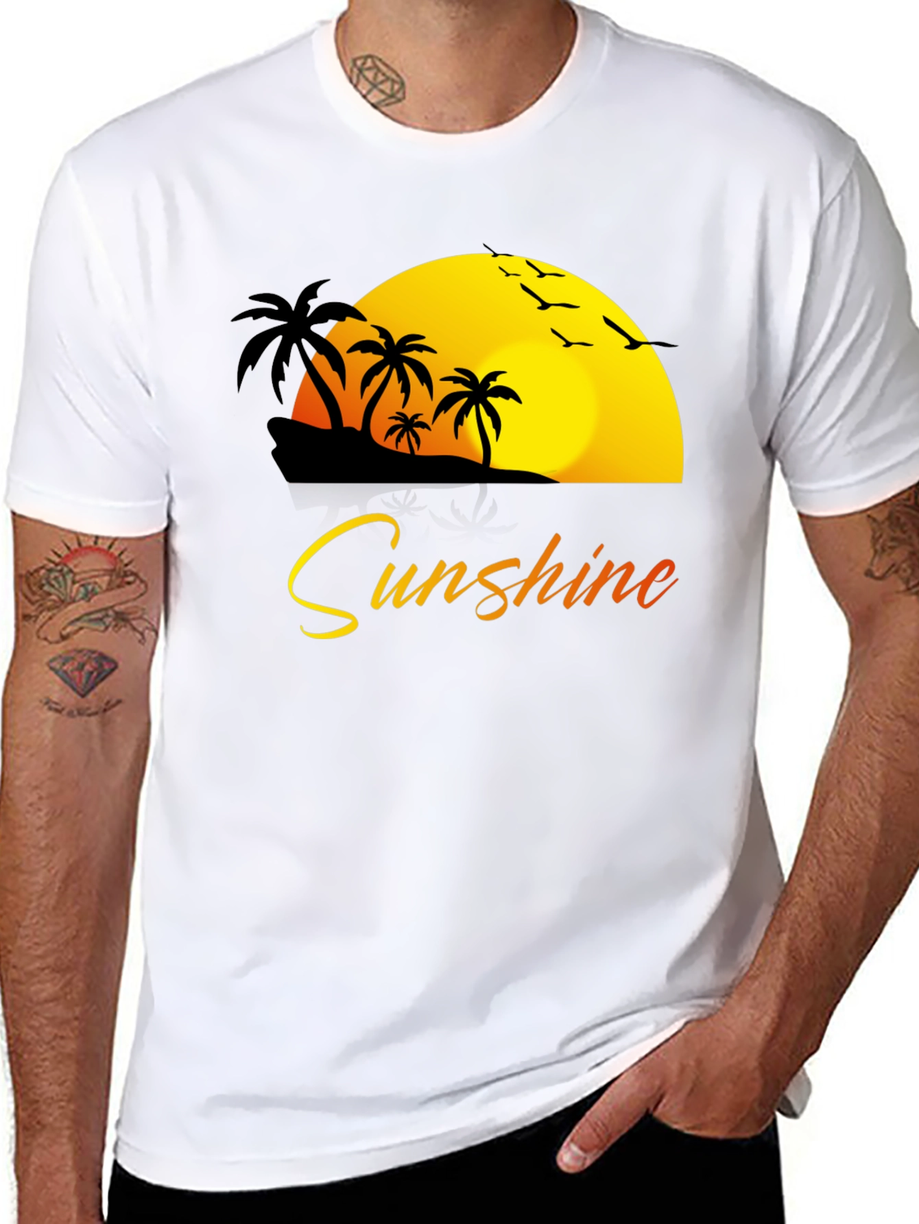 Sunshine Palm Tree Graphic T-Shirt