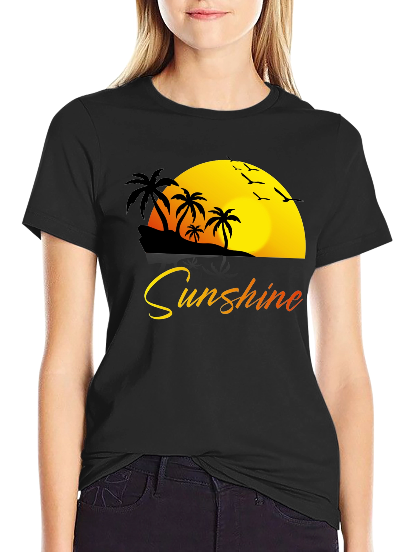 Sunshine Palm Tree Graphic T-Shirt