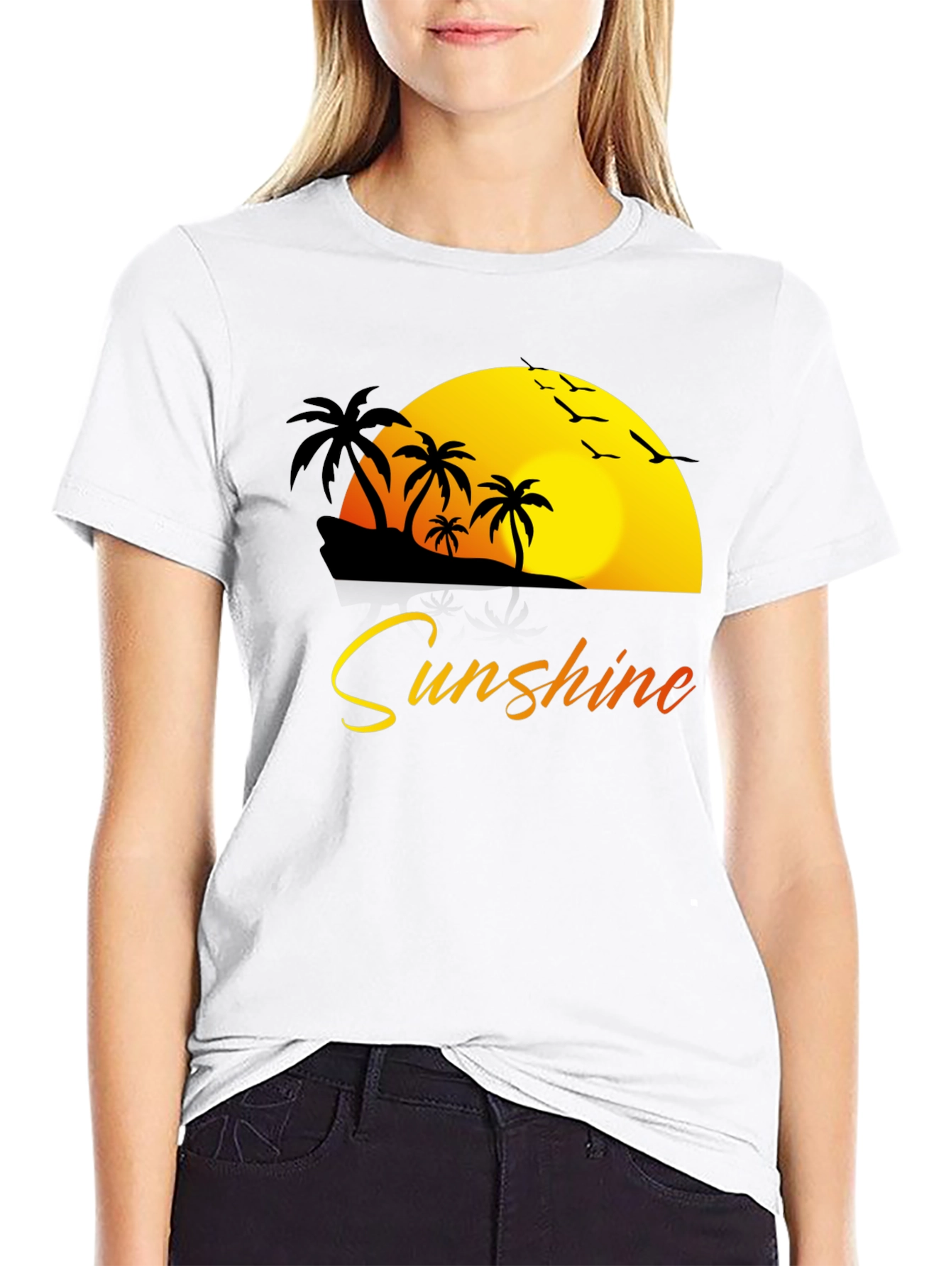 Sunshine Palm Tree Graphic T-Shirt