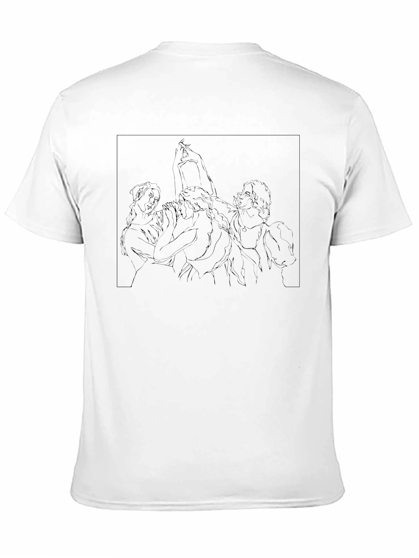 Line Art Graphic Tee - Black