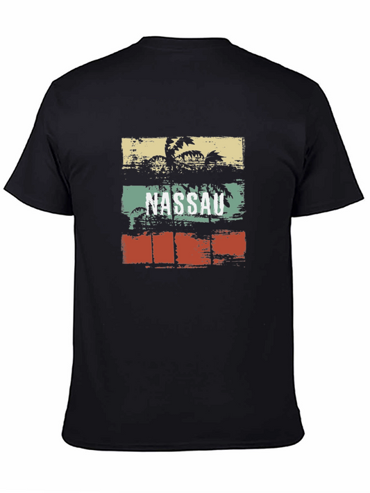 Nassau Palm Tree Retro T-Shirt | Island Vibes