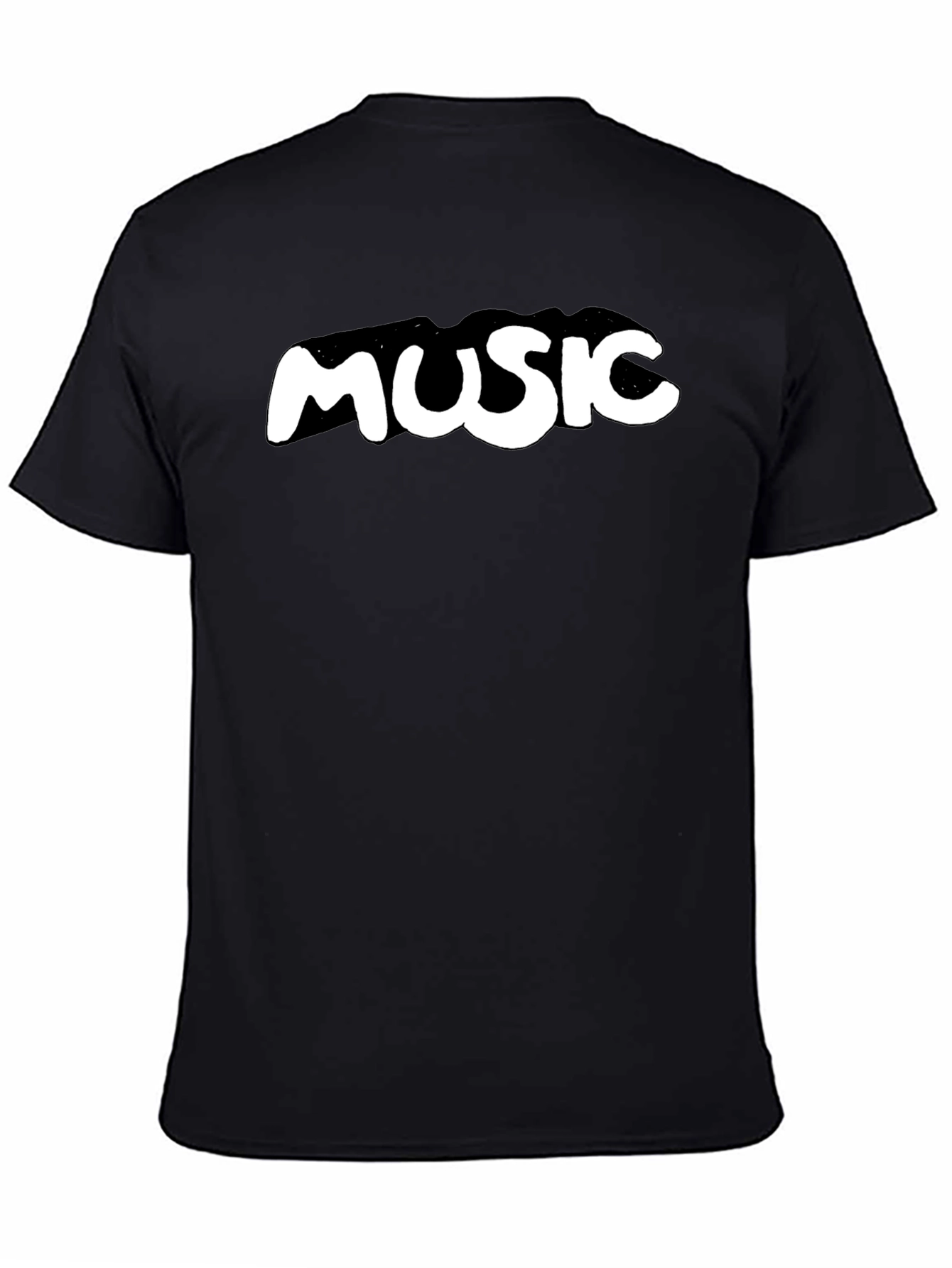 Music Galaxy Mens Black Graphic T-Shirt