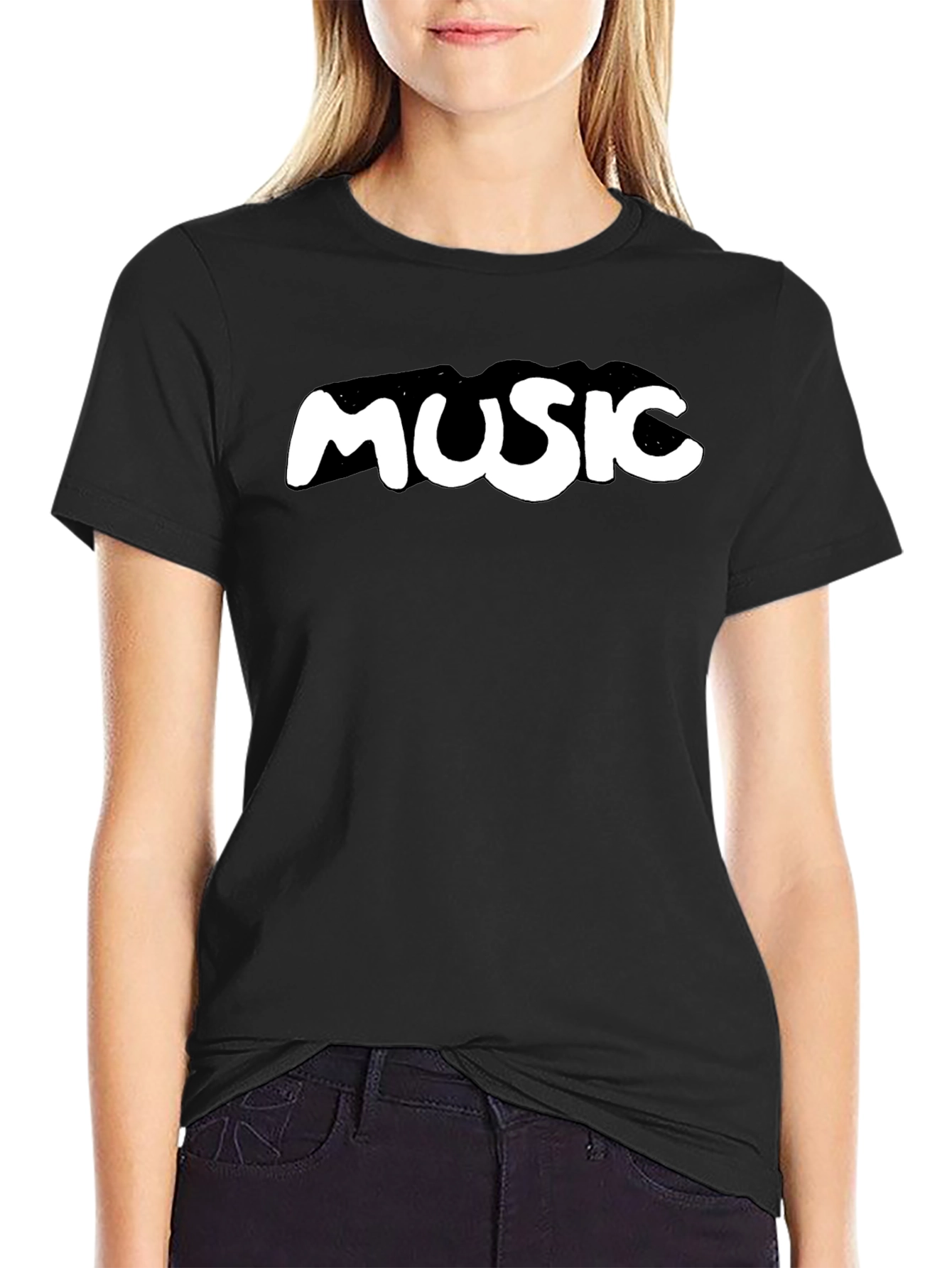 Music Galaxy Mens Black Graphic T-Shirt