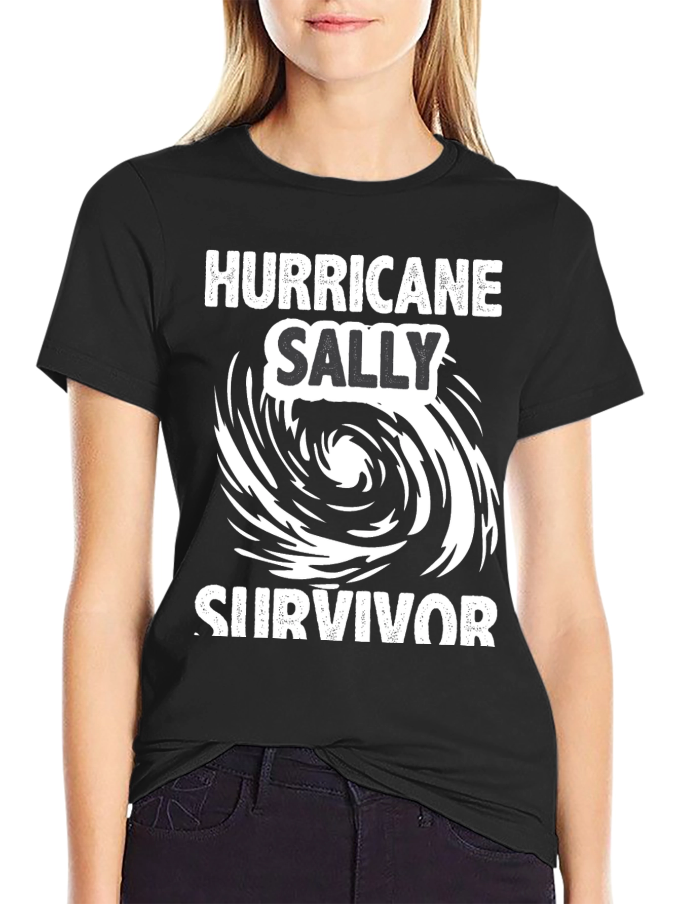 Hurricane Sally Survivor Black T-Shirt