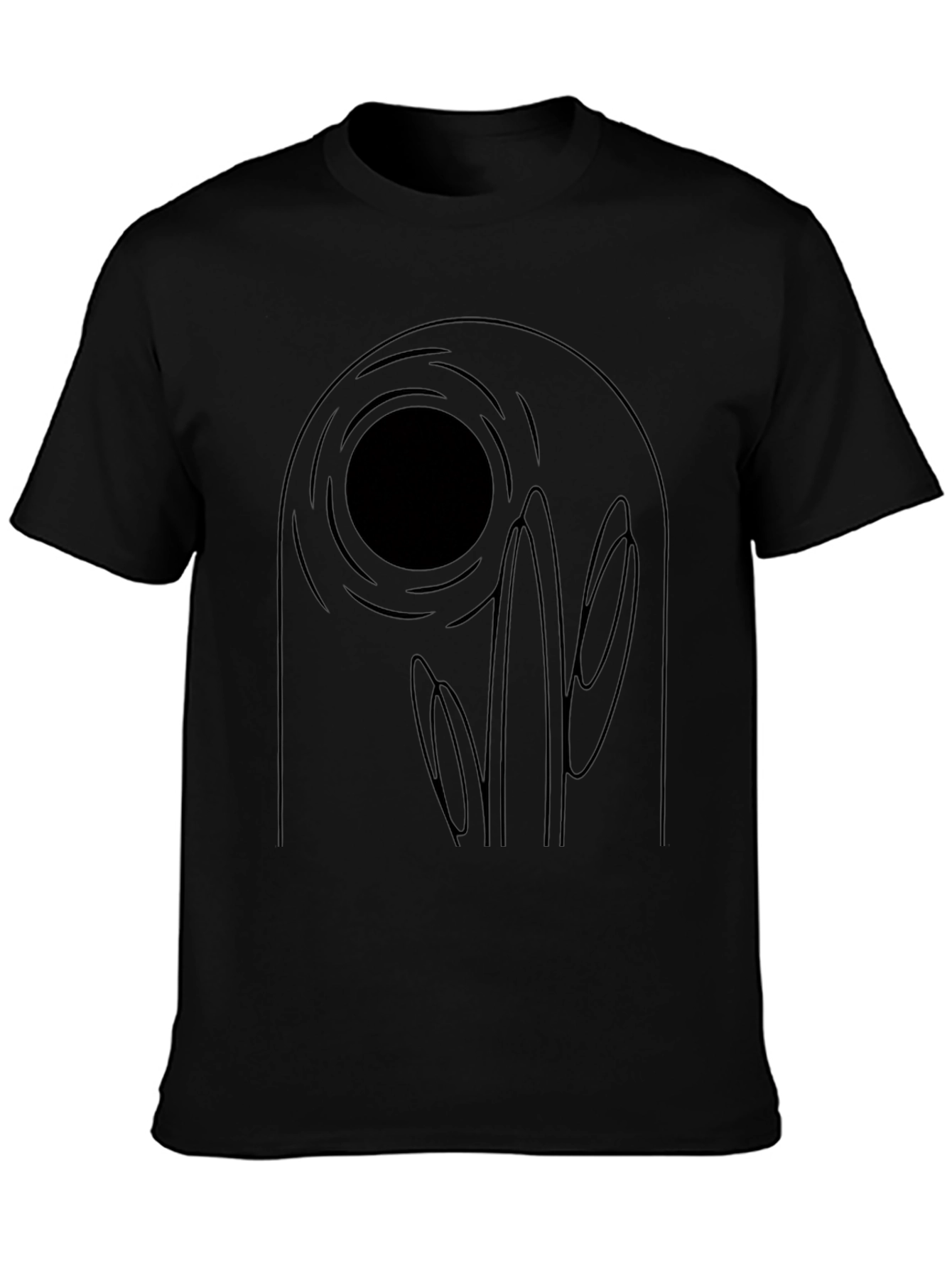 Abstract Black Graphic Tee - Unique Design