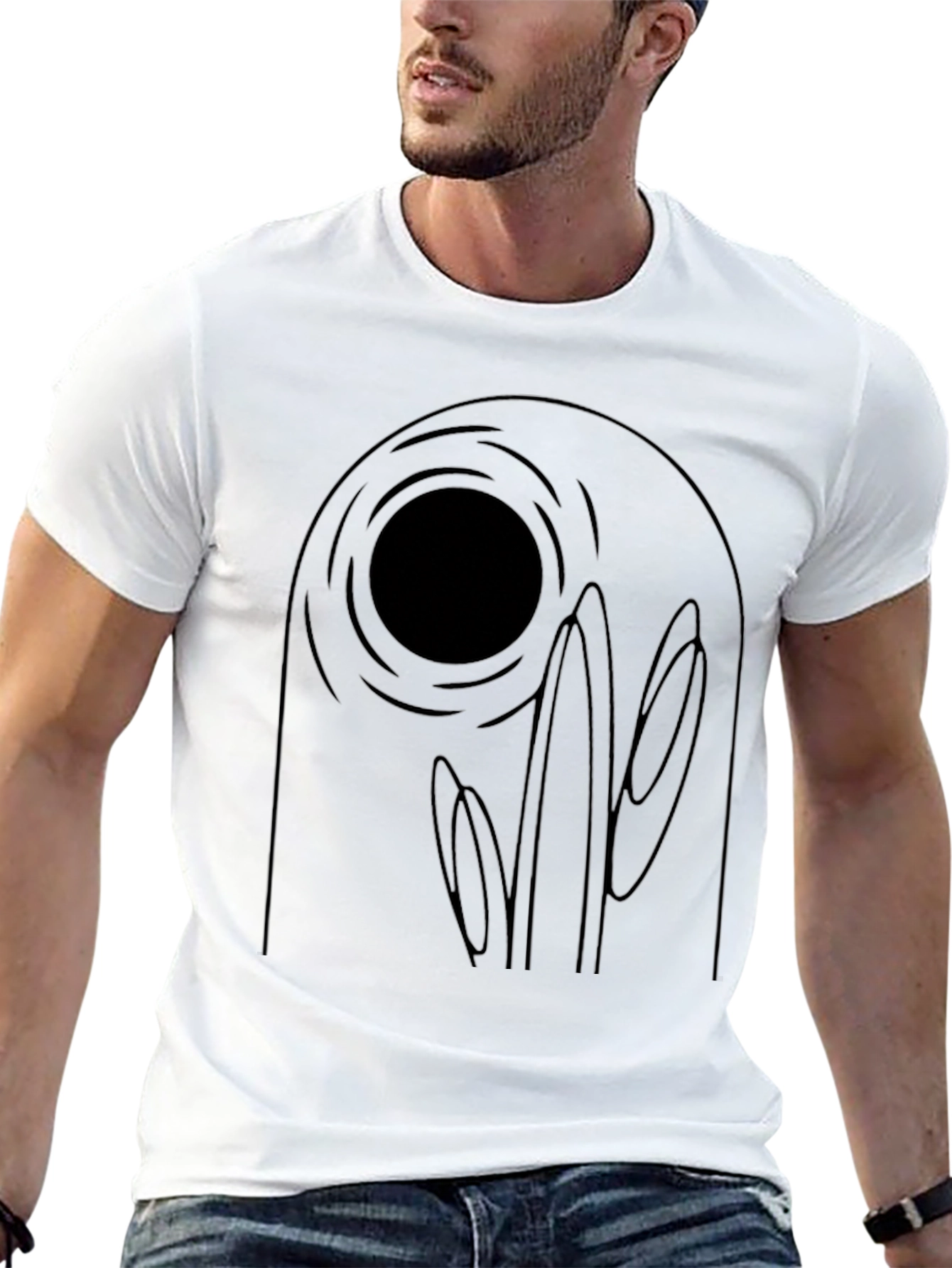Abstract Black Graphic Tee - Unique Design
