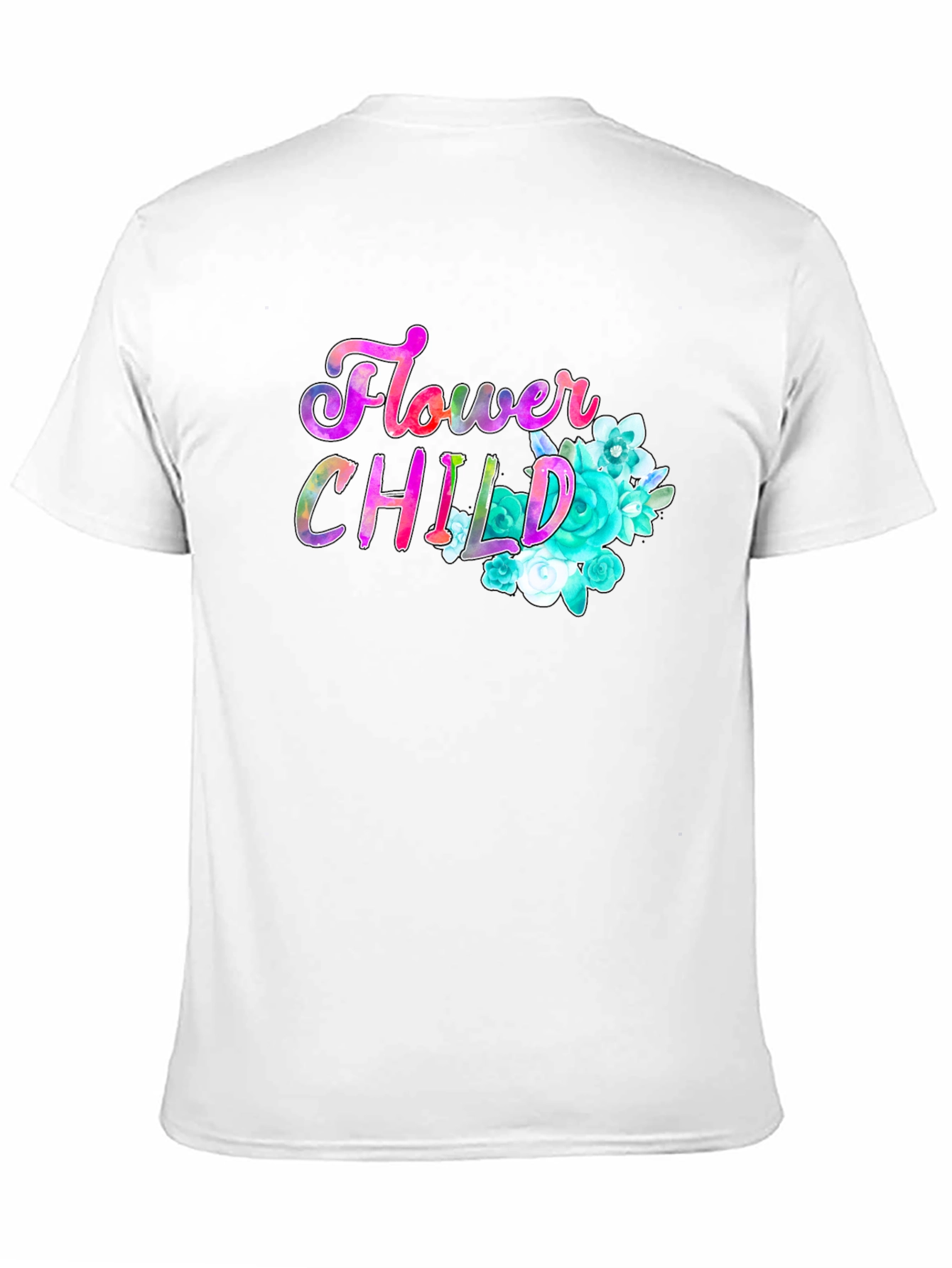 Flower Child Graphic Print Black T-Shirt