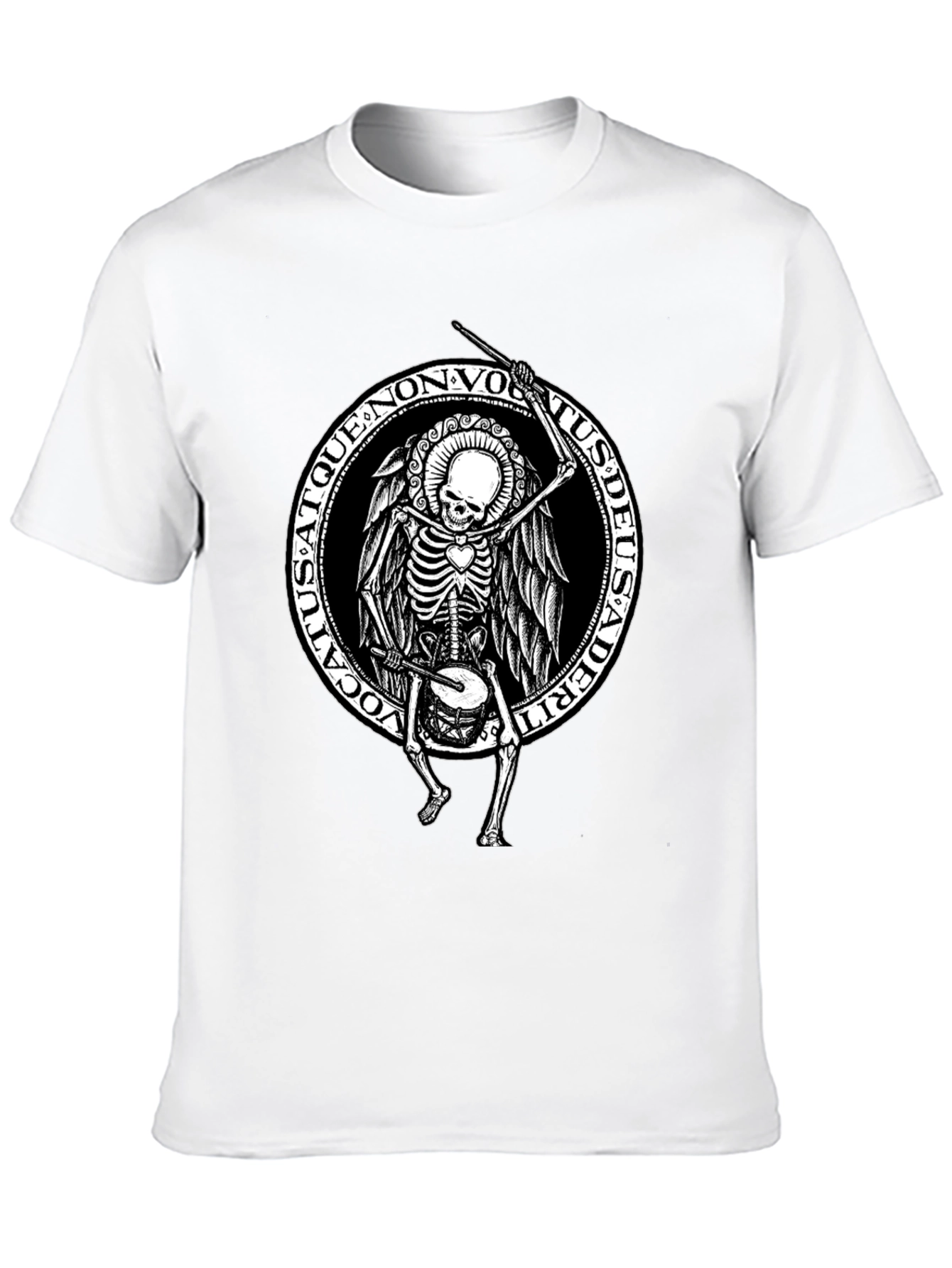 Skeleton Drummer Graphic T-Shirt